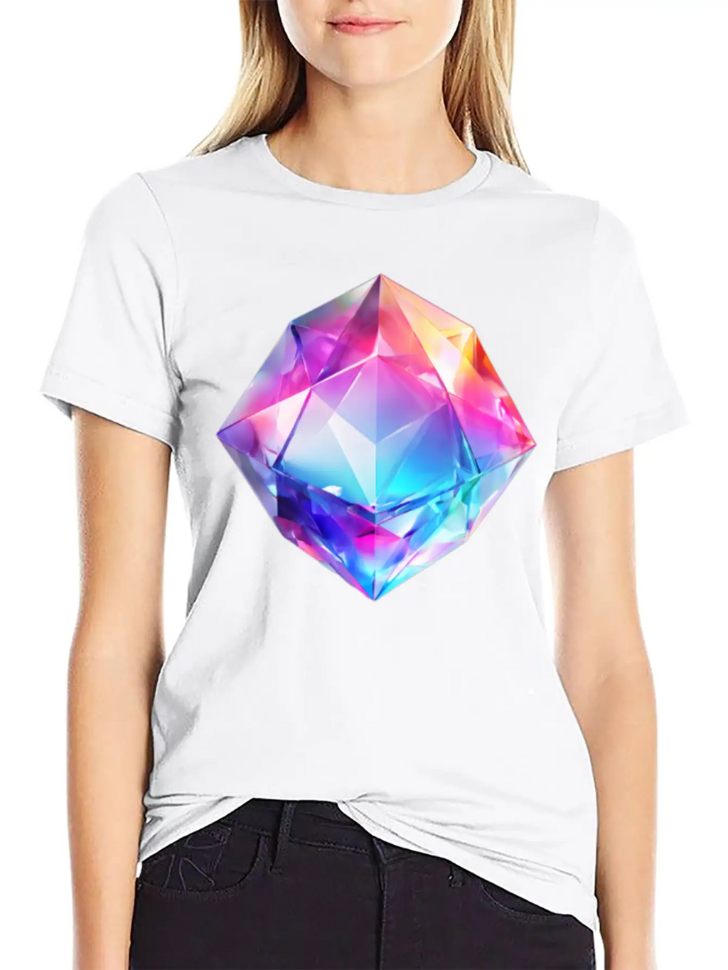 Olographic Diamond Classic Cotton Tee – Unisex Comfort For Any Season