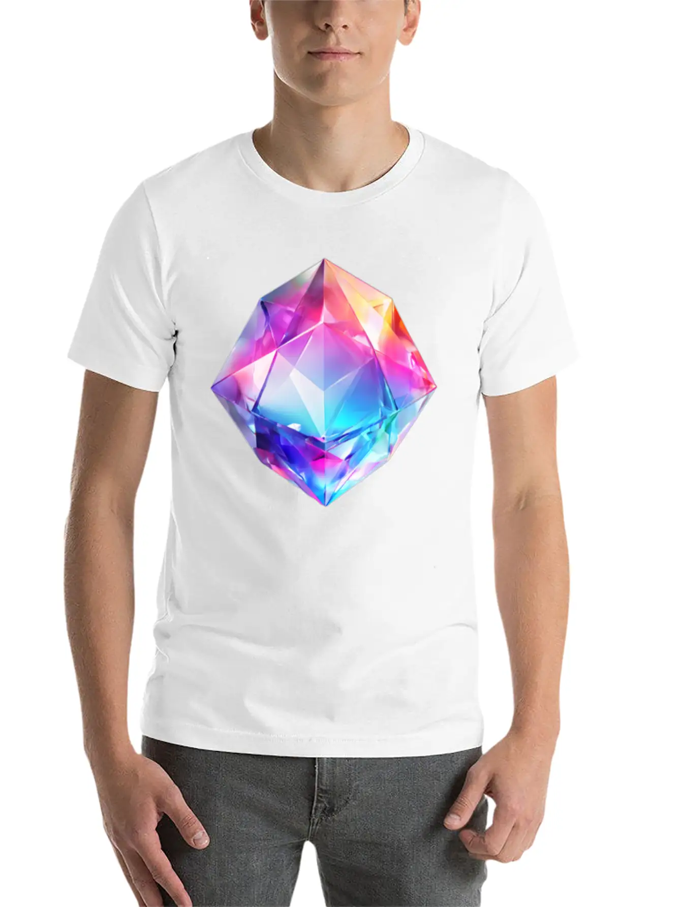 Olographic Diamond Classic Cotton Tee – Unisex Comfort For Any Season