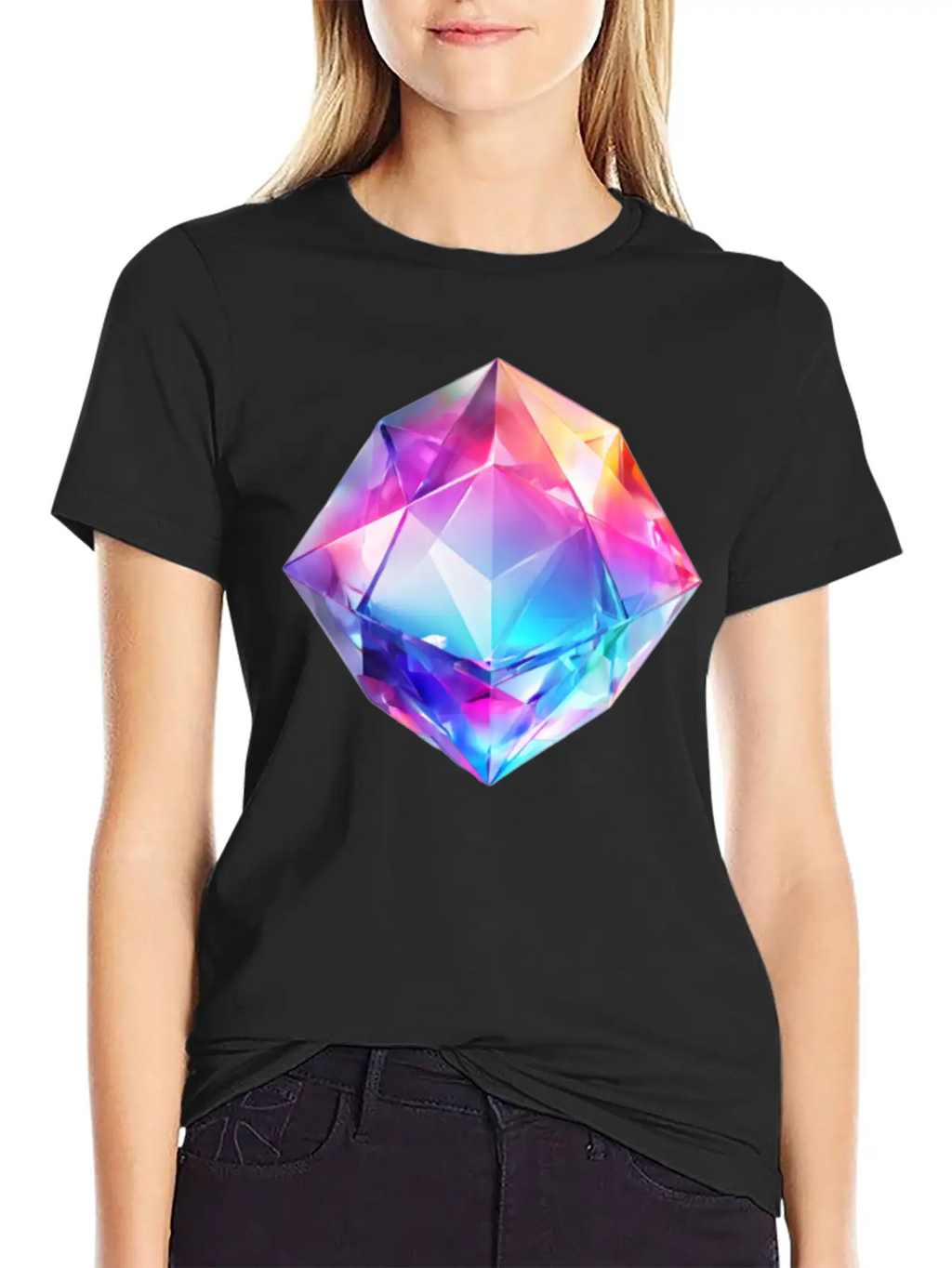 Olographic Diamond Classic Cotton Tee – Unisex Comfort For Any Season