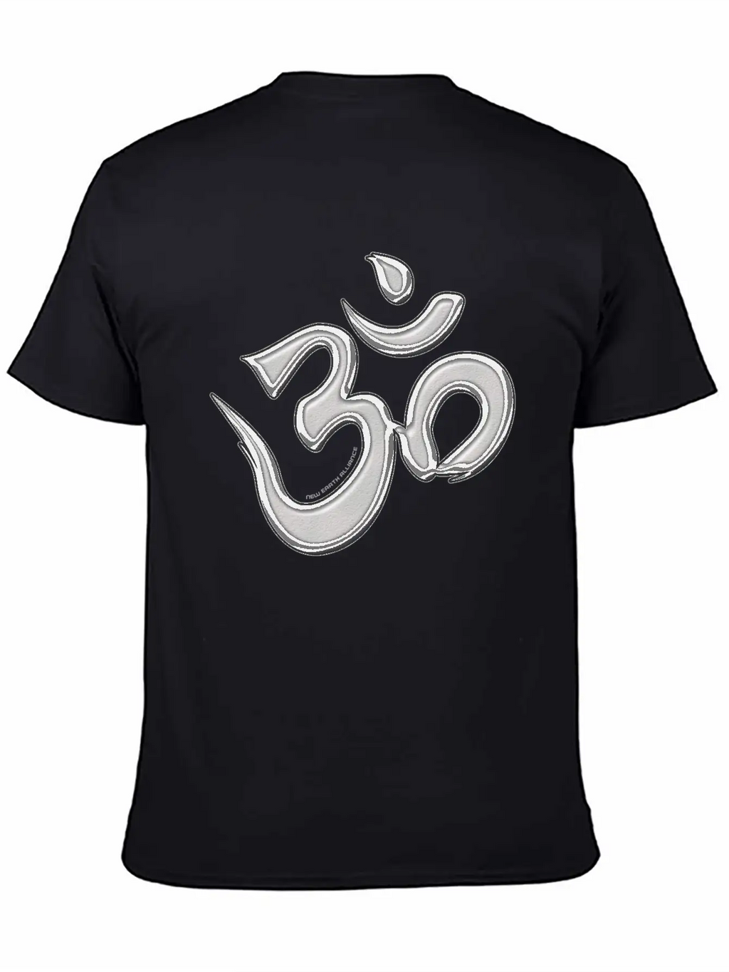 OM Mantra Logo 01 - Silver - New Earth Alliance Essential Unisex Summer Tee – Soft Cotton Casual Fit