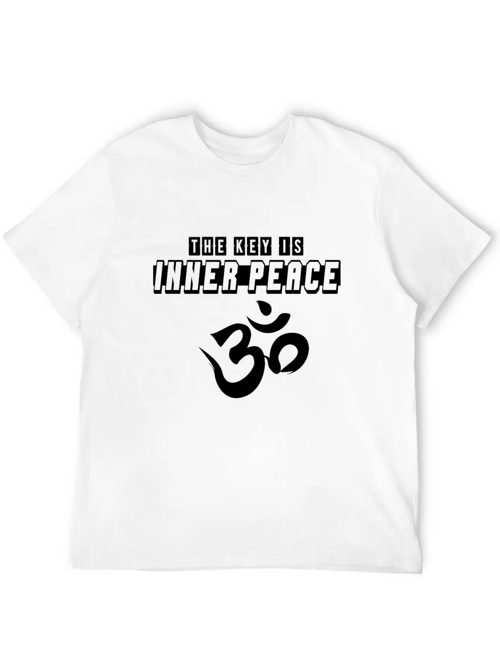 OM The Key Is Inner Peace Modern Fit Casual T-Shirt – Clean And Versatile Design