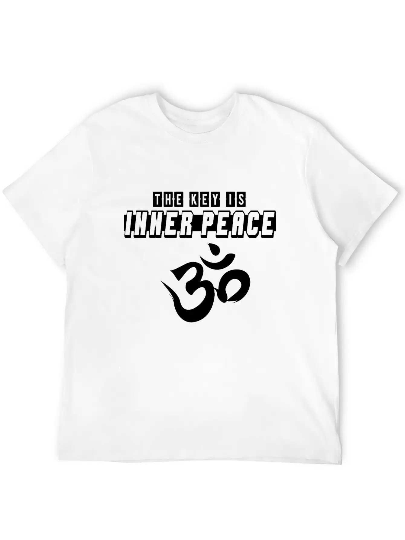 OM The Key Is Inner Peace Modern Fit Casual T-Shirt – Clean And Versatile Design
