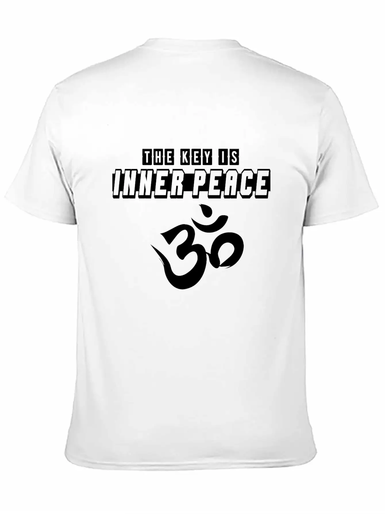 OM The Key Is Inner Peace Modern Fit Casual T-Shirt – Clean And Versatile Design