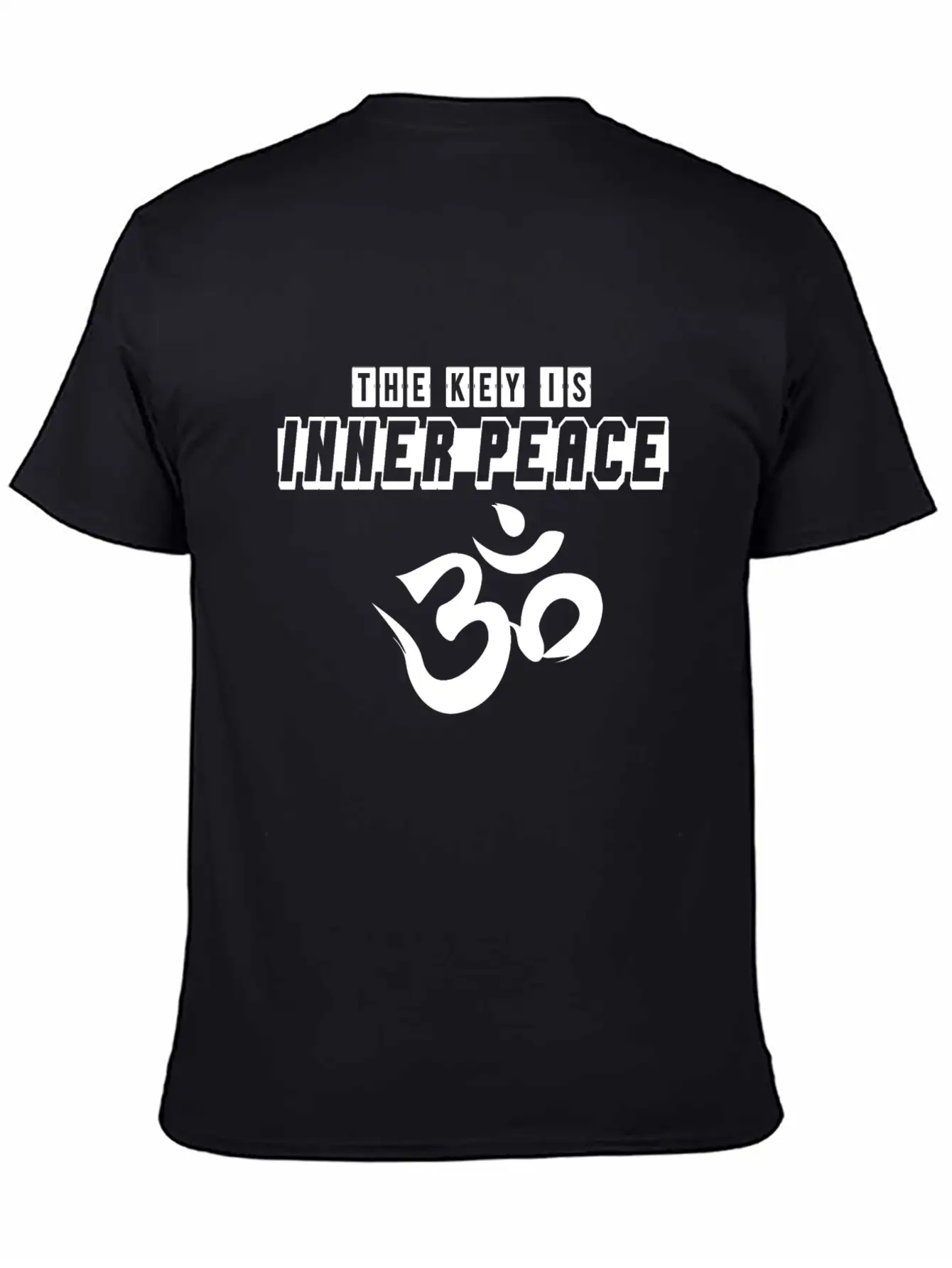 OM The Key Is Inner Peace Modern Fit Casual T-Shirt – Clean And Versatile Design