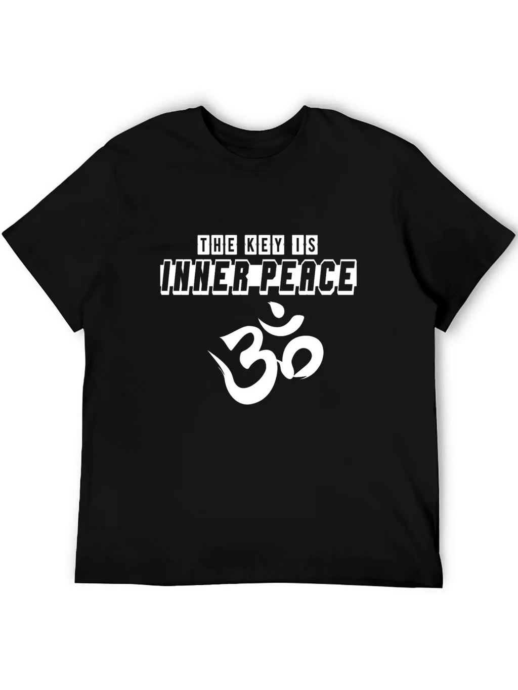 OM The Key Is Inner Peace Modern Fit Casual T-Shirt – Clean And Versatile Design