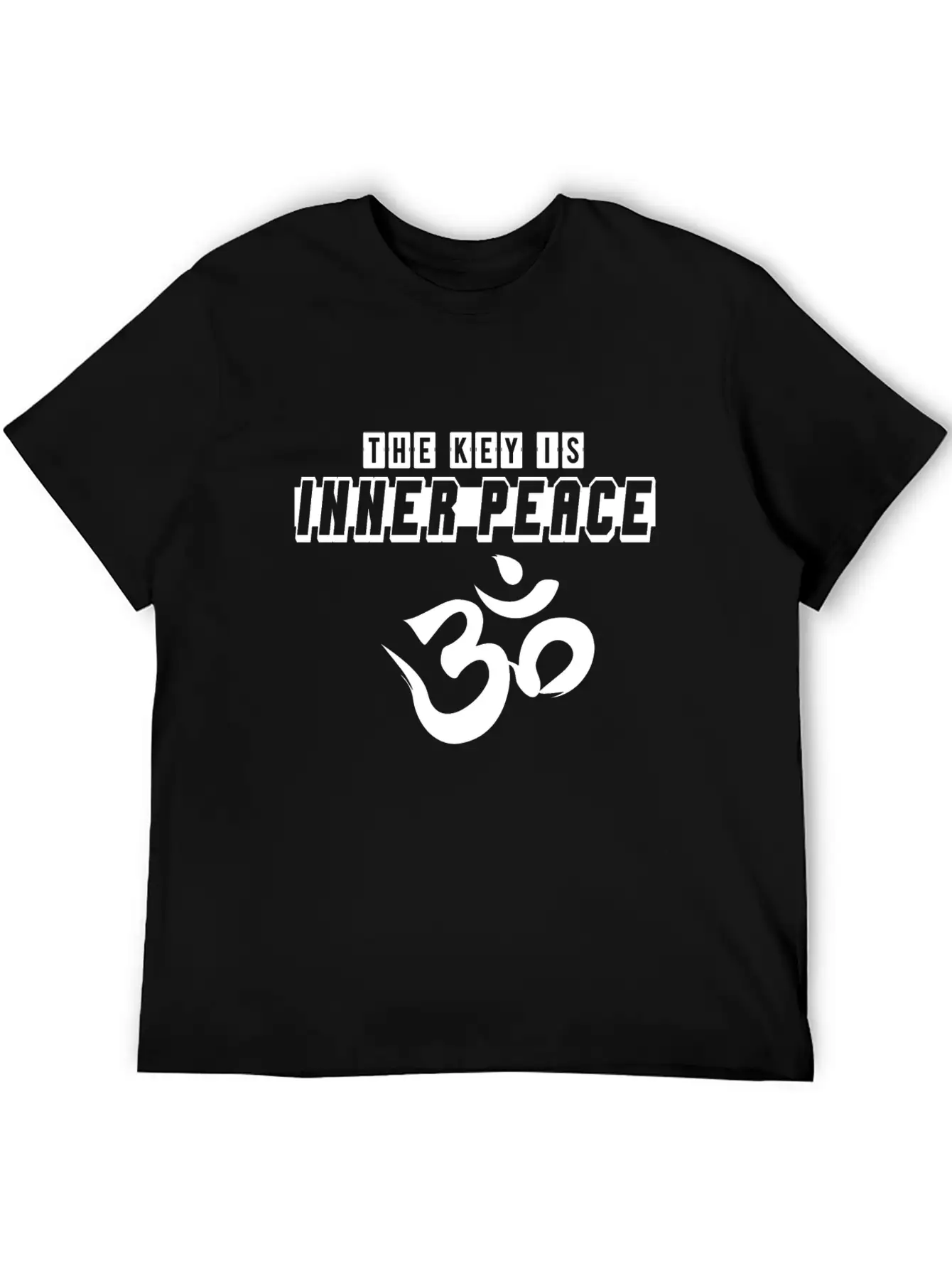 OM The Key Is Inner Peace Modern Fit Casual T-Shirt – Clean And Versatile Design