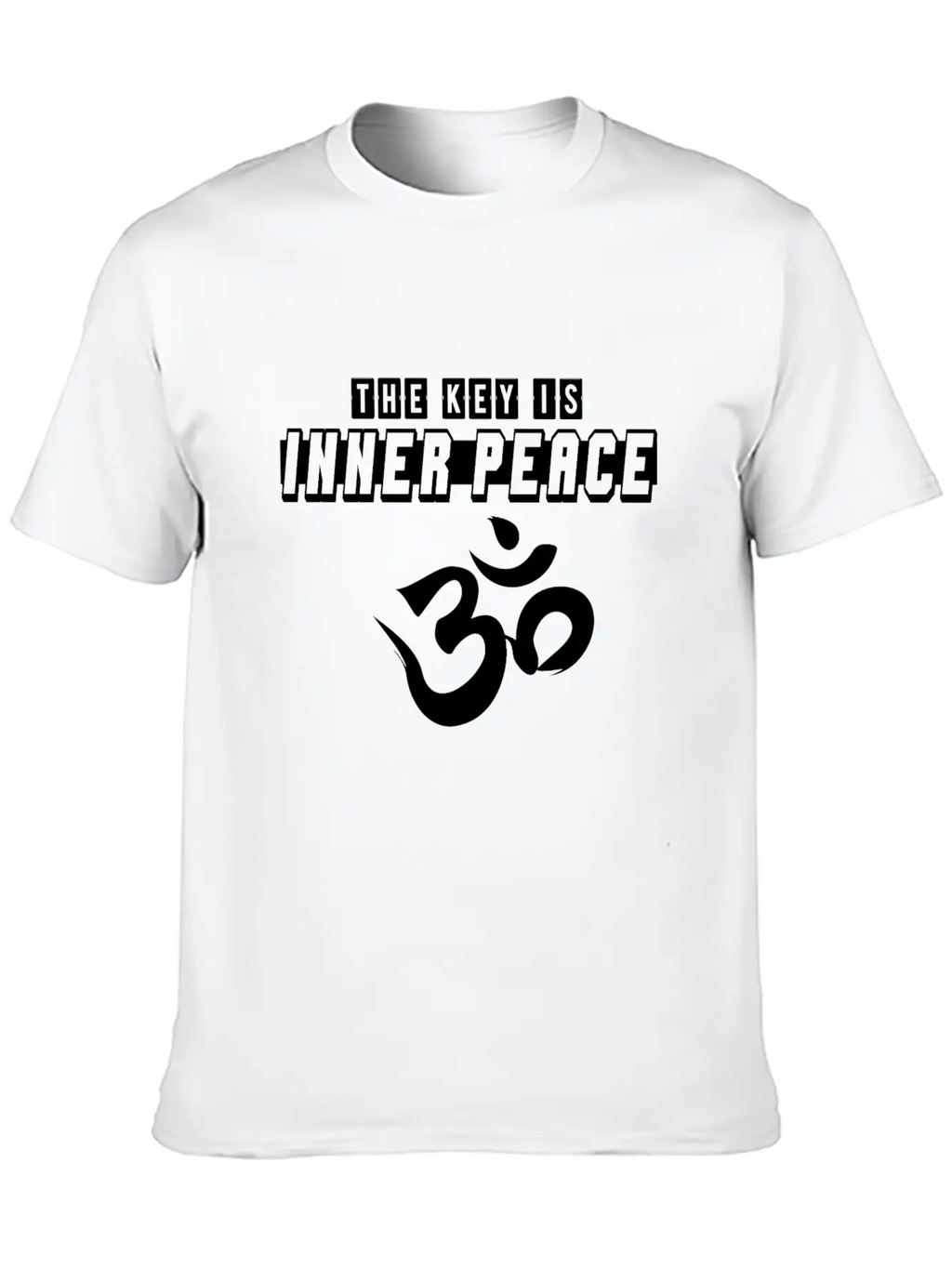 OM The Key Is Inner Peace Modern Fit Casual T-Shirt – Clean And Versatile Design
