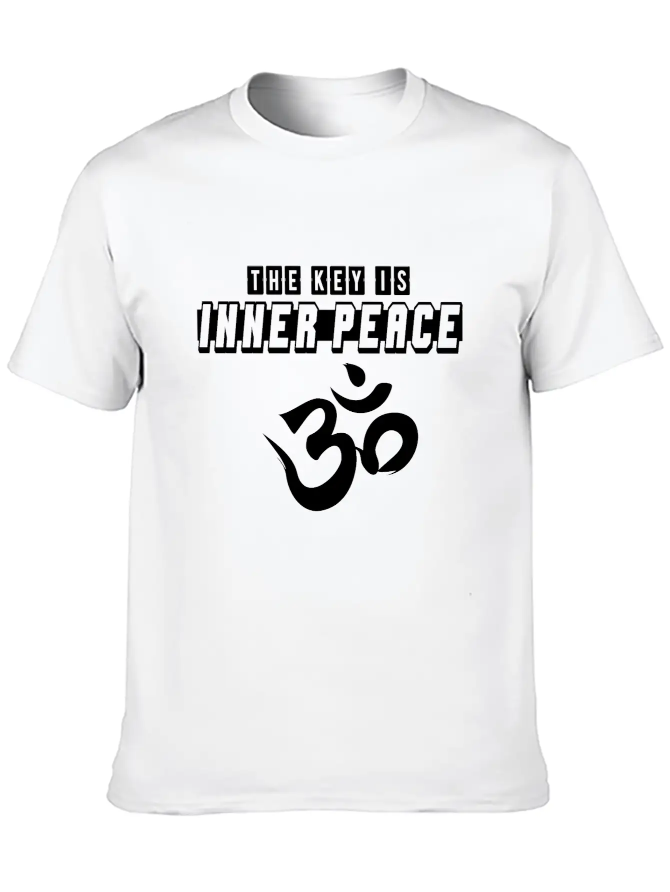 OM The Key Is Inner Peace Modern Fit Casual T-Shirt – Clean And Versatile Design