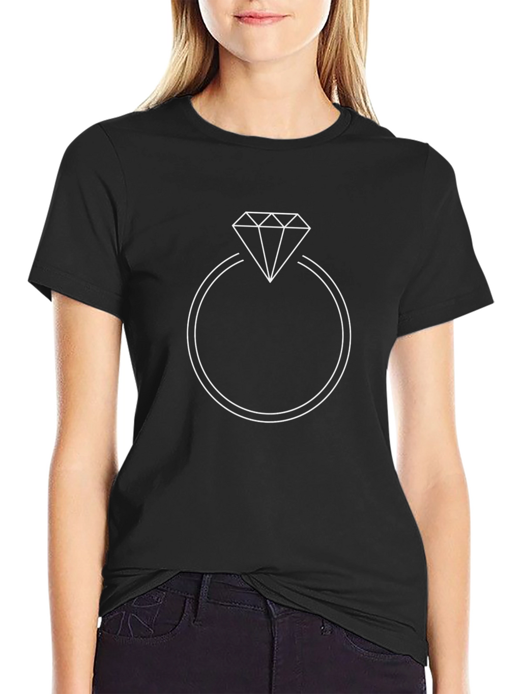 Diamond Ring Graphic Tee - Stylish & Unique