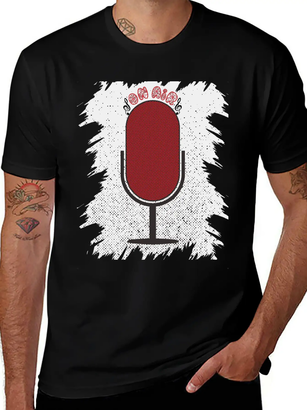 On Air Microphone Breathable Soft Cotton T-Shirt – Timeless Casual Look