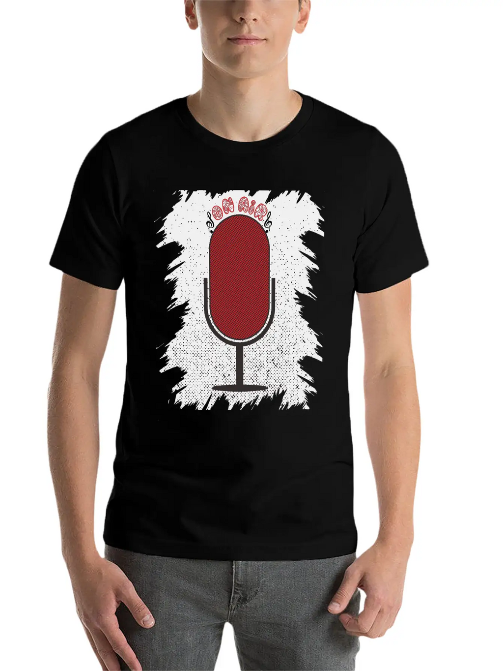 On Air Microphone Breathable Soft Cotton T-Shirt – Timeless Casual Look