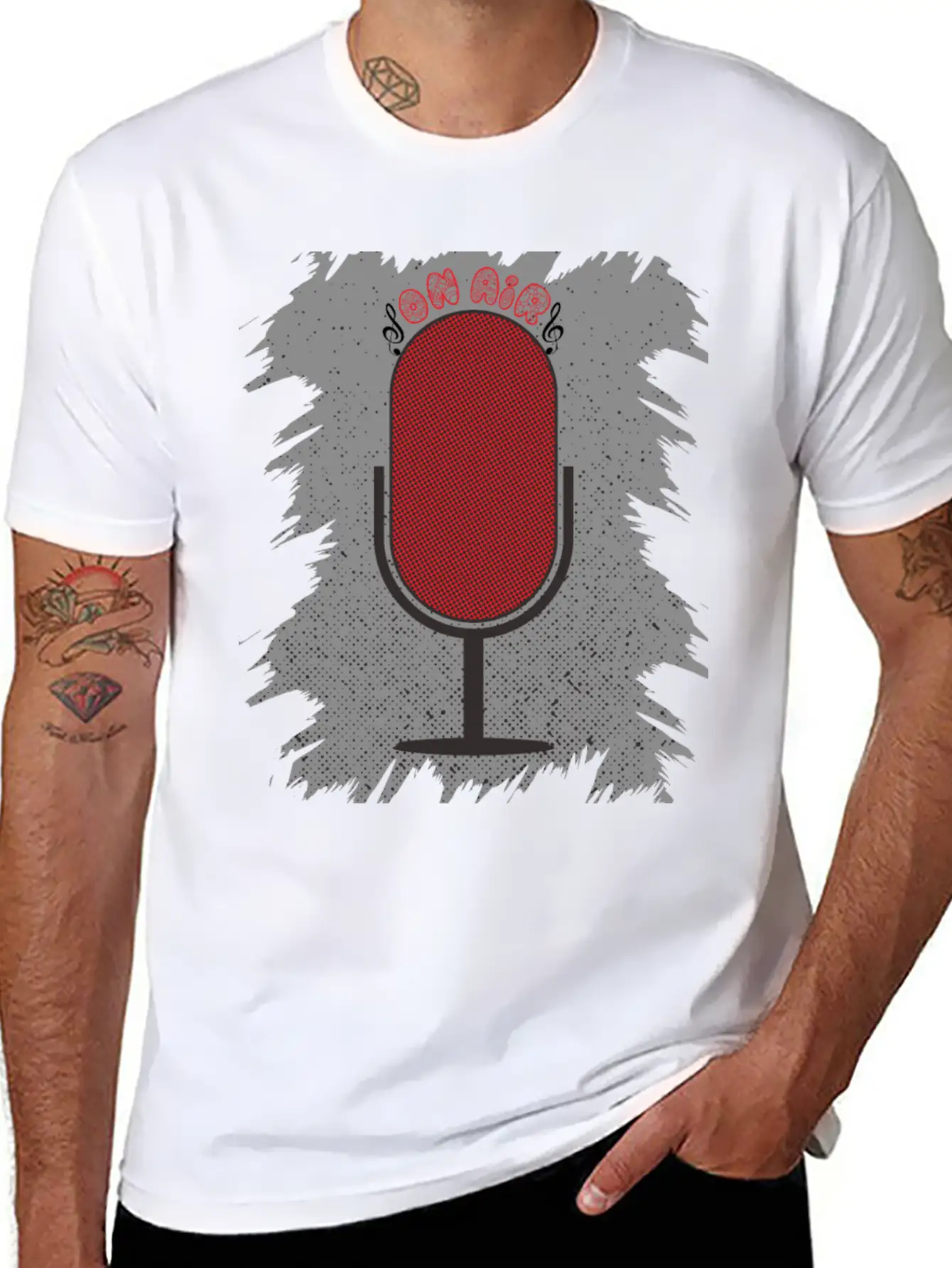 On Air Microphone Breathable Soft Cotton T-Shirt – Timeless Casual Look
