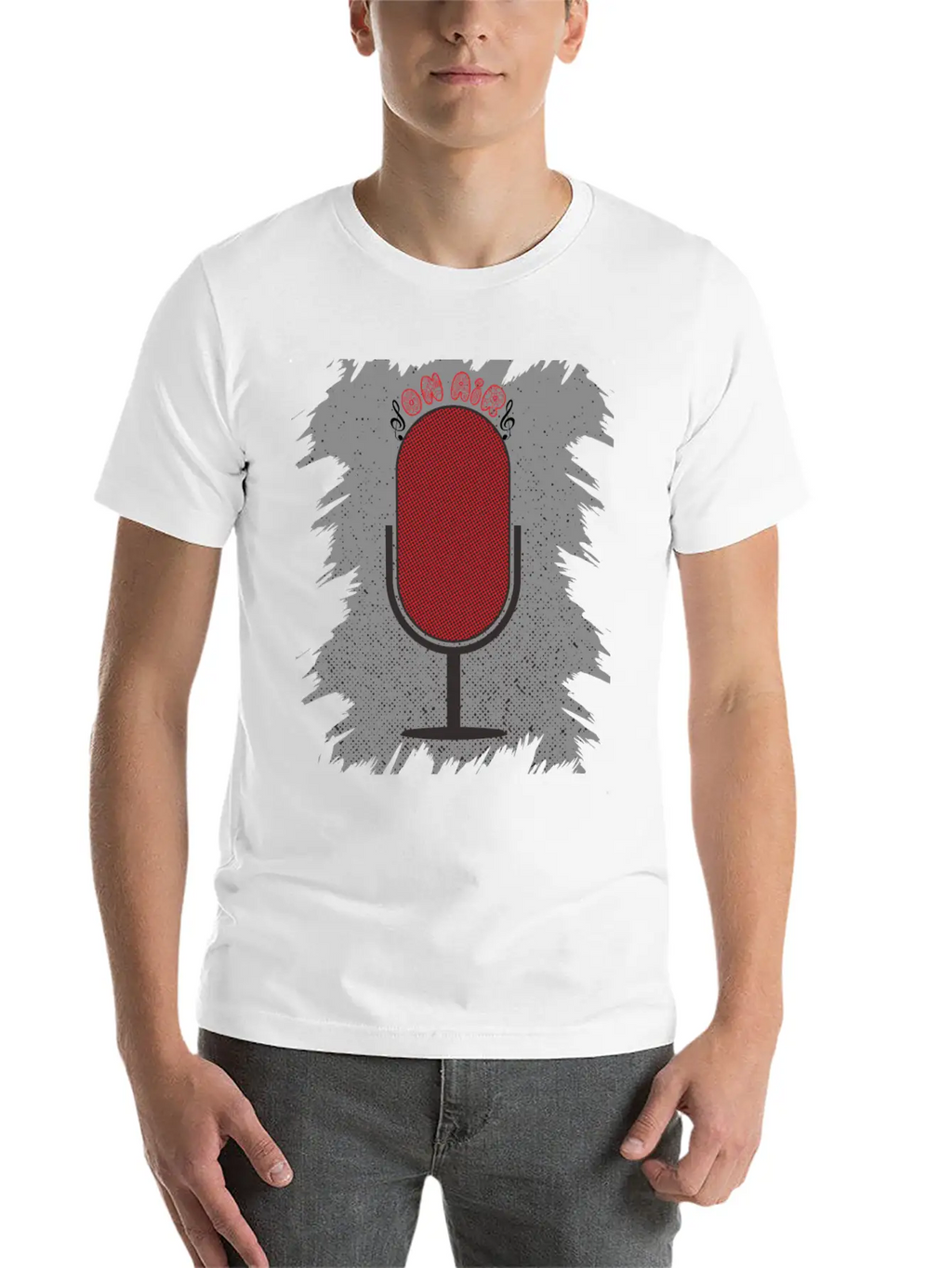 On Air Microphone Breathable Soft Cotton T-Shirt – Timeless Casual Look