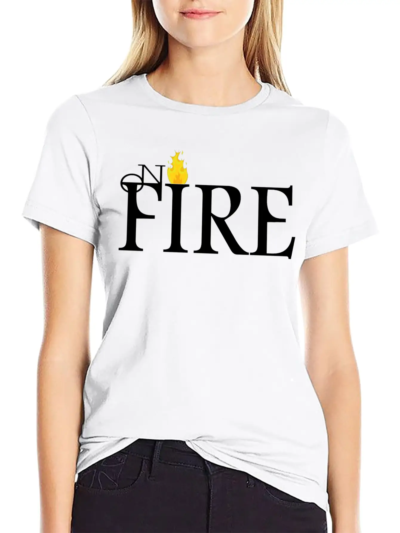 ON FIRE Essential Cotton Tee For Daily Outfits – Unisex Style