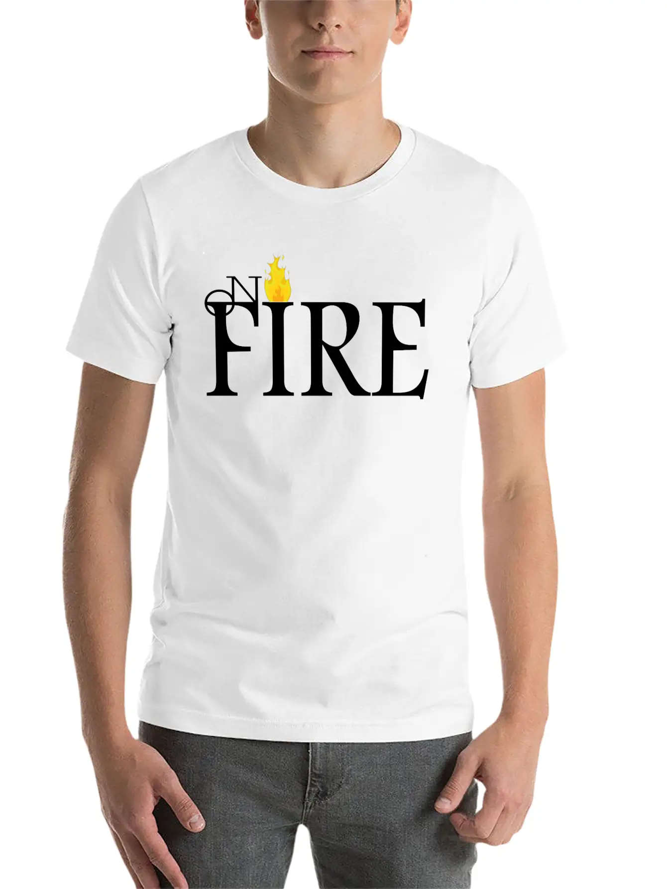 ON FIRE Essential Cotton Tee For Daily Outfits – Unisex Style