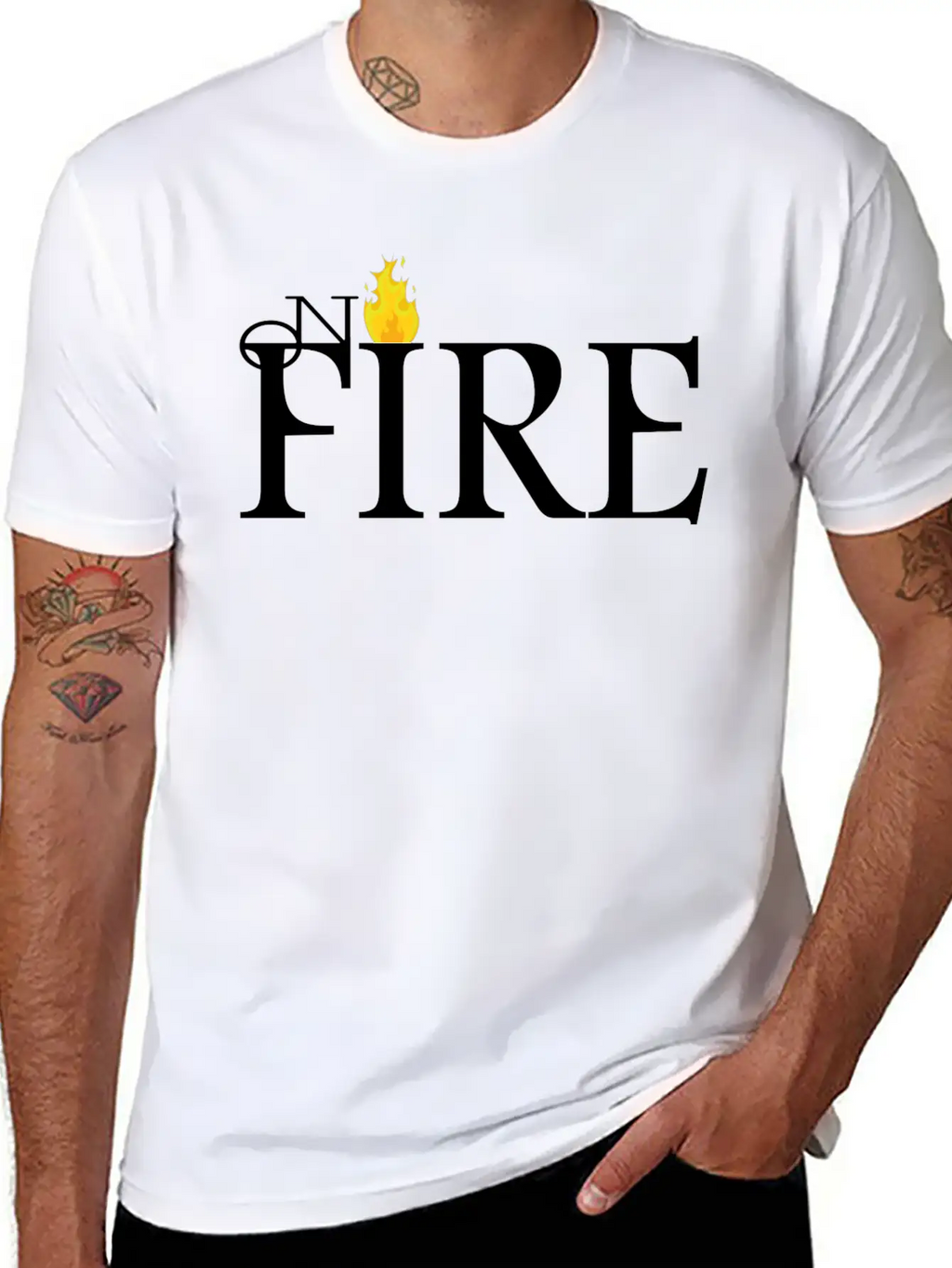 ON FIRE Essential Cotton Tee For Daily Outfits – Unisex Style