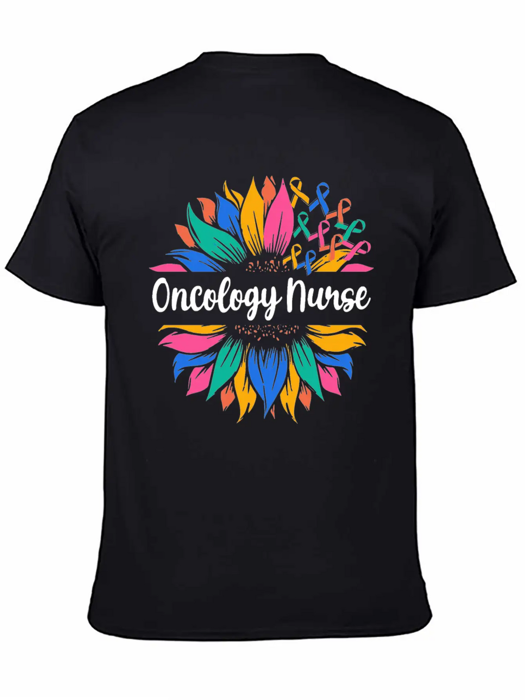 Oncology Nurse Sunflower Basic Graphic T-Shirt – Daily Comfort In Soft Cotton
