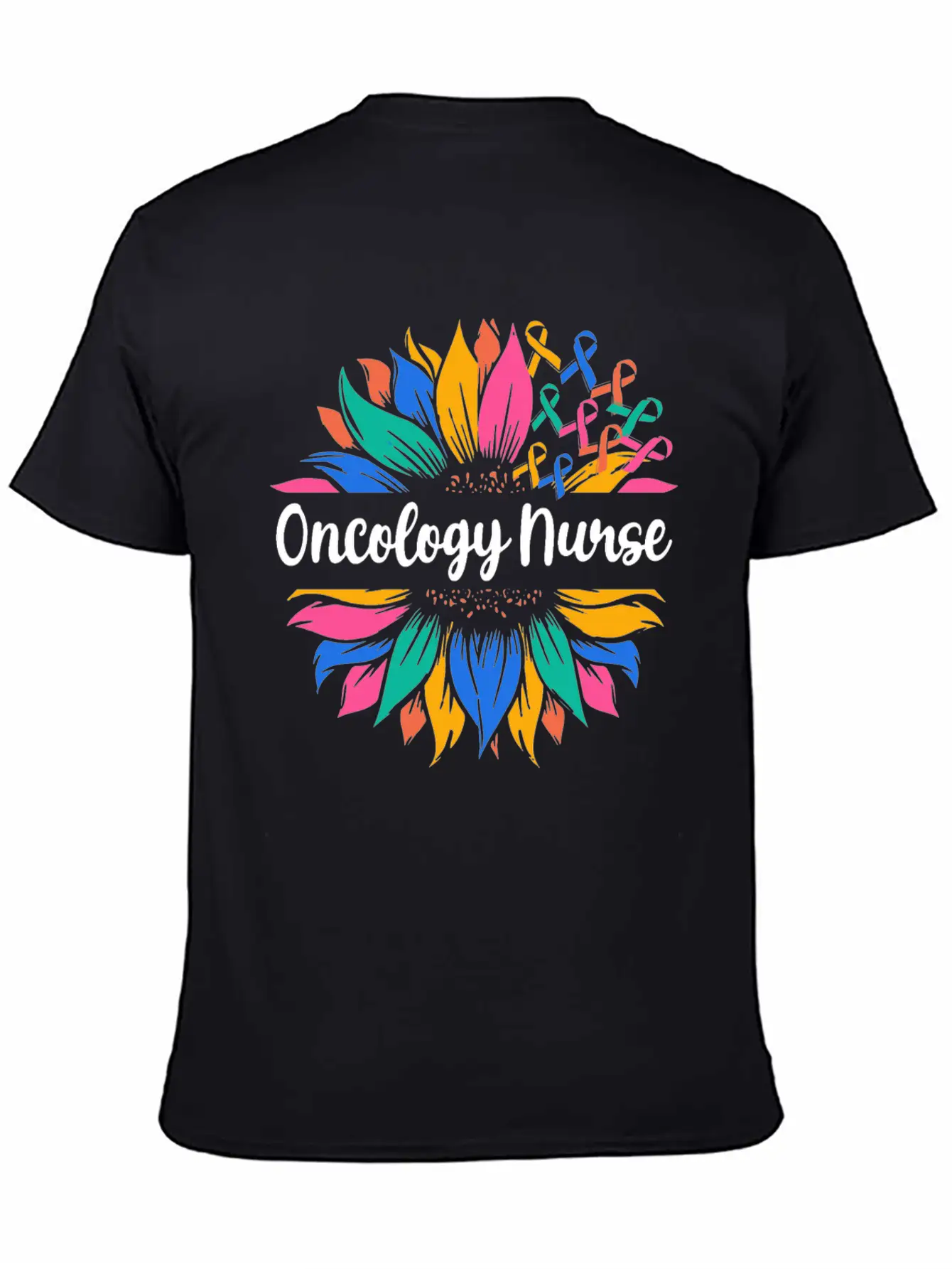 Oncology Nurse Sunflower Basic Graphic T-Shirt – Daily Comfort In Soft Cotton