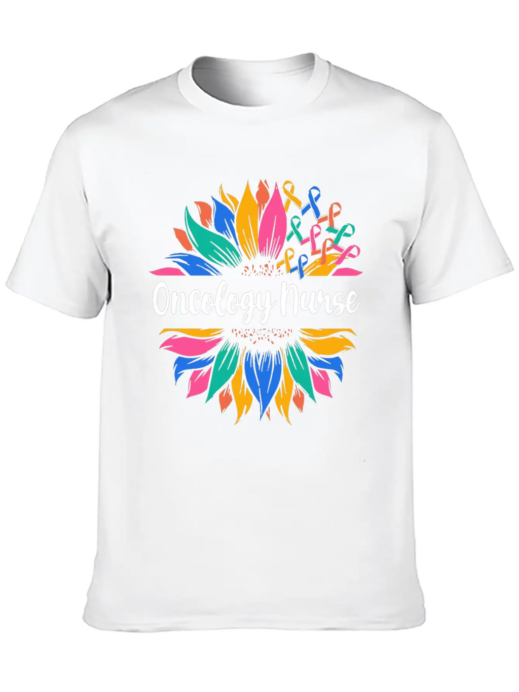 Oncology Nurse Sunflower Basic Graphic T-Shirt – Daily Comfort In Soft Cotton