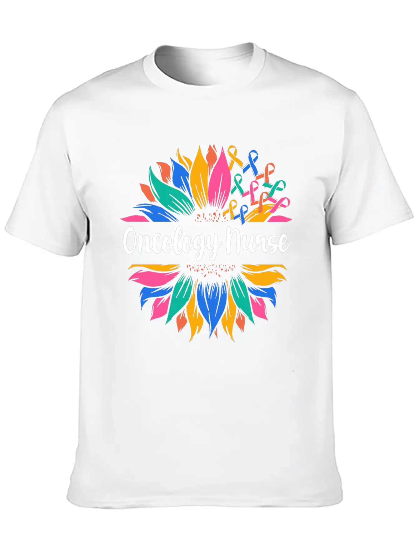 Oncology Nurse Sunflower Basic Graphic T-Shirt – Daily Comfort In Soft Cotton