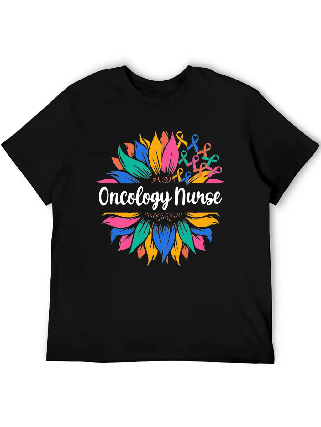 Oncology Nurse Sunflower Basic Graphic T-Shirt – Daily Comfort In Soft Cotton
