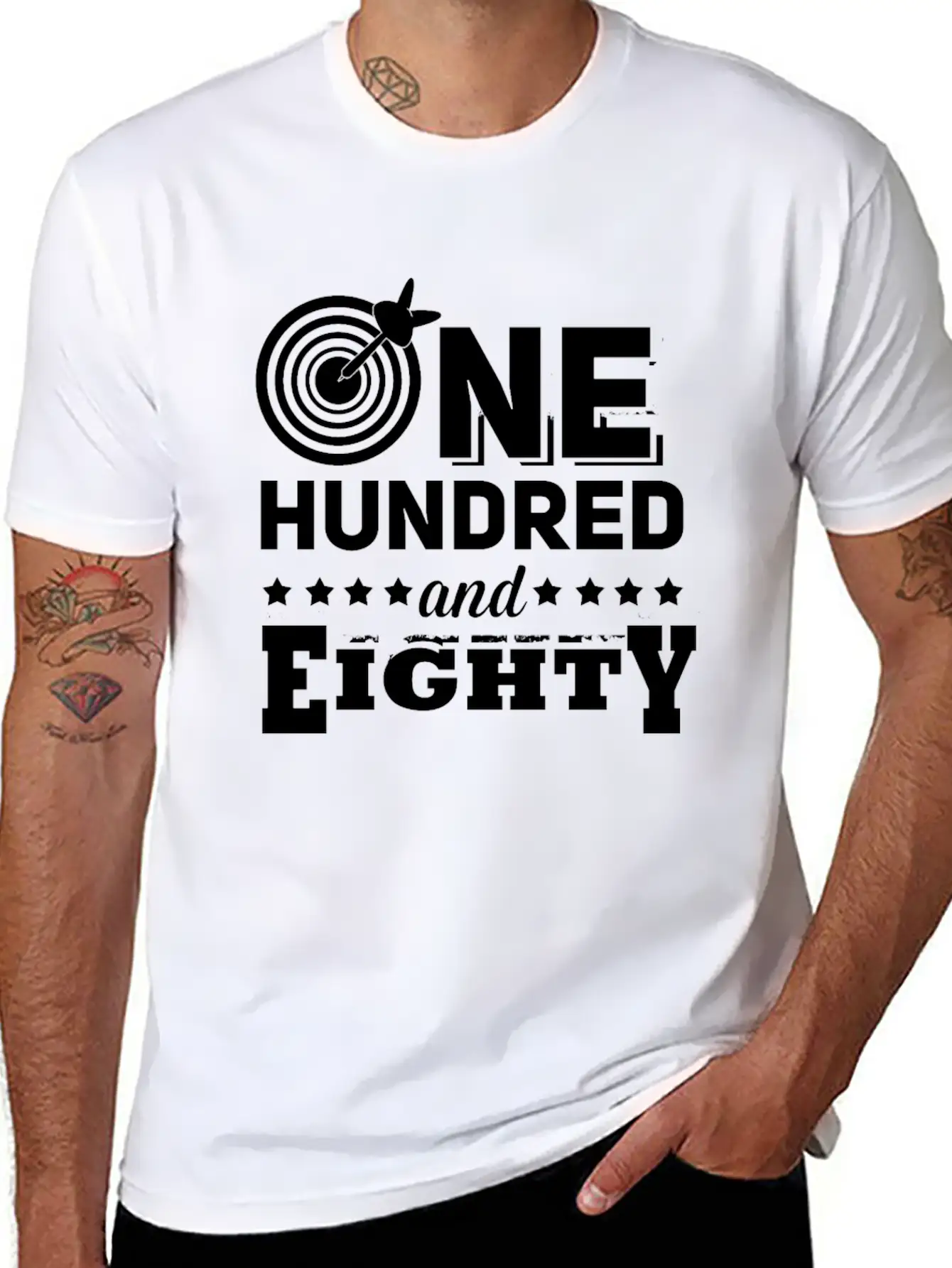 One Hundred Eighty Dart 180 Dartboard Arrow Essential Cotton Tee For Daily Outfits – Unisex Style