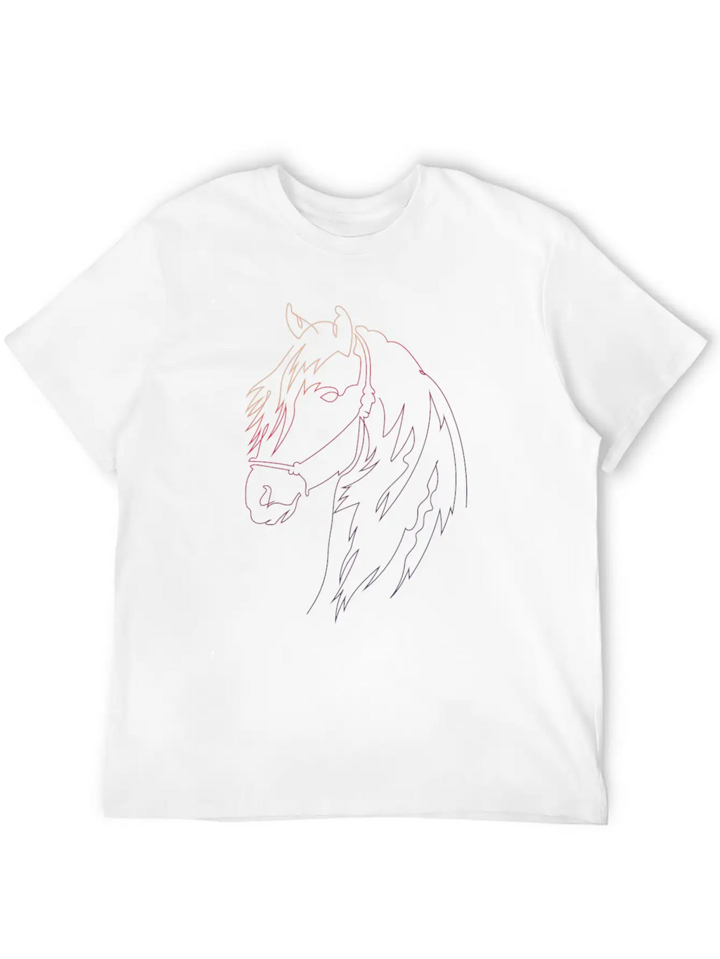 One Line Art Horse Breathable Graphic T-Shirt – Perfect For Casual Days