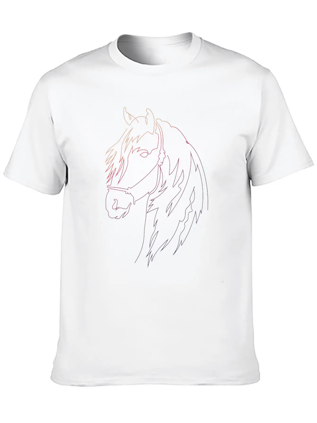 One Line Art Horse Breathable Graphic T-Shirt – Perfect For Casual Days