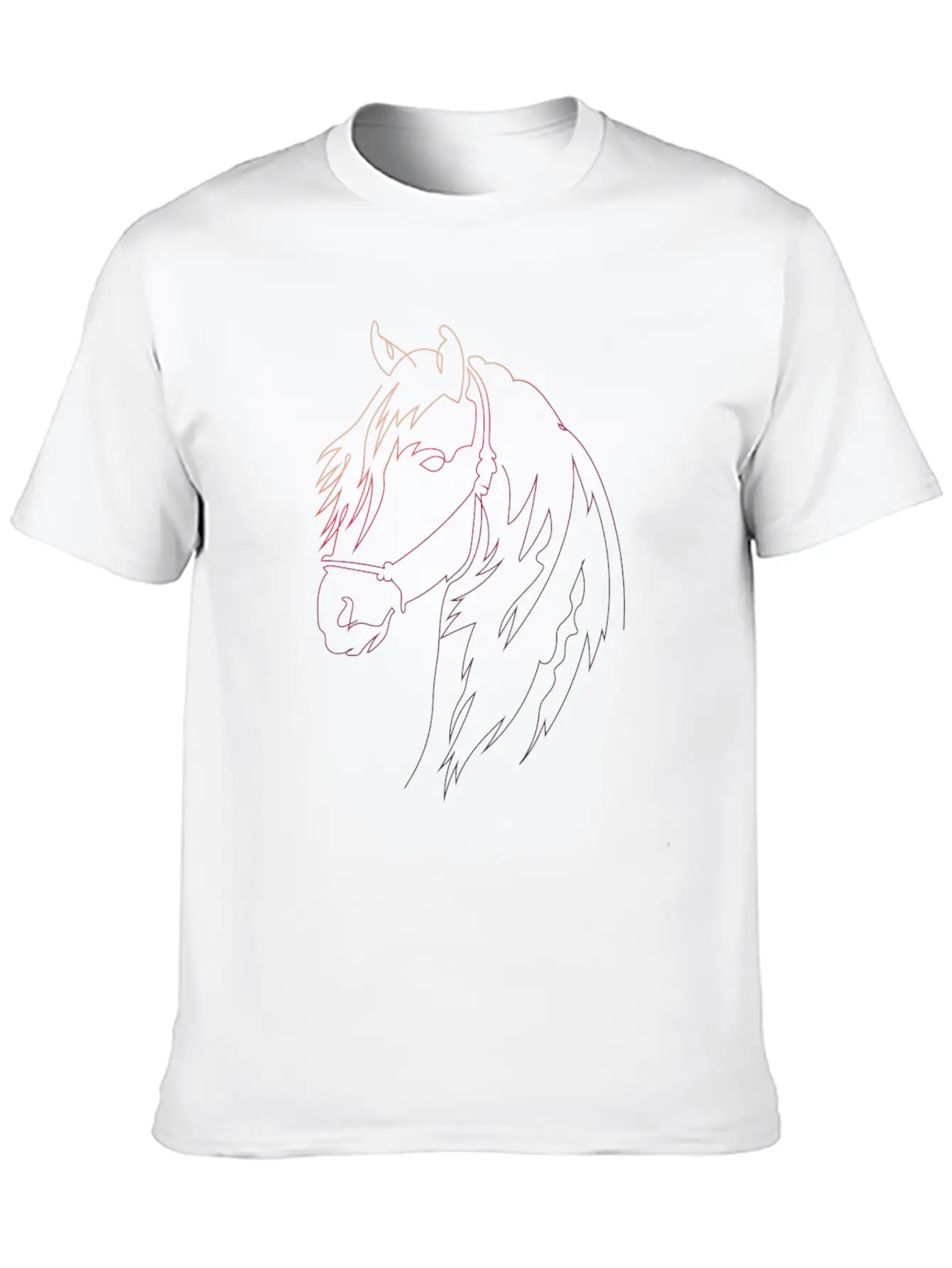One Line Art Horse Breathable Graphic T-Shirt – Perfect For Casual Days