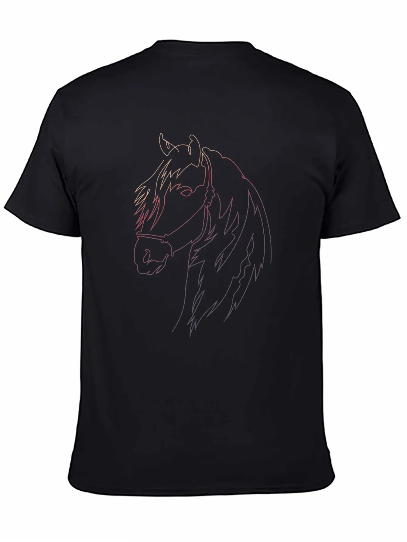 One Line Art Horse Breathable Graphic T-Shirt – Perfect For Casual Days