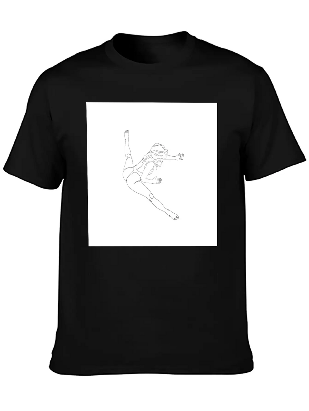One Line Art Onelineart Digital Girl No 19 Poster Breathable Soft Cotton T-Shirt – Timeless Casual Look