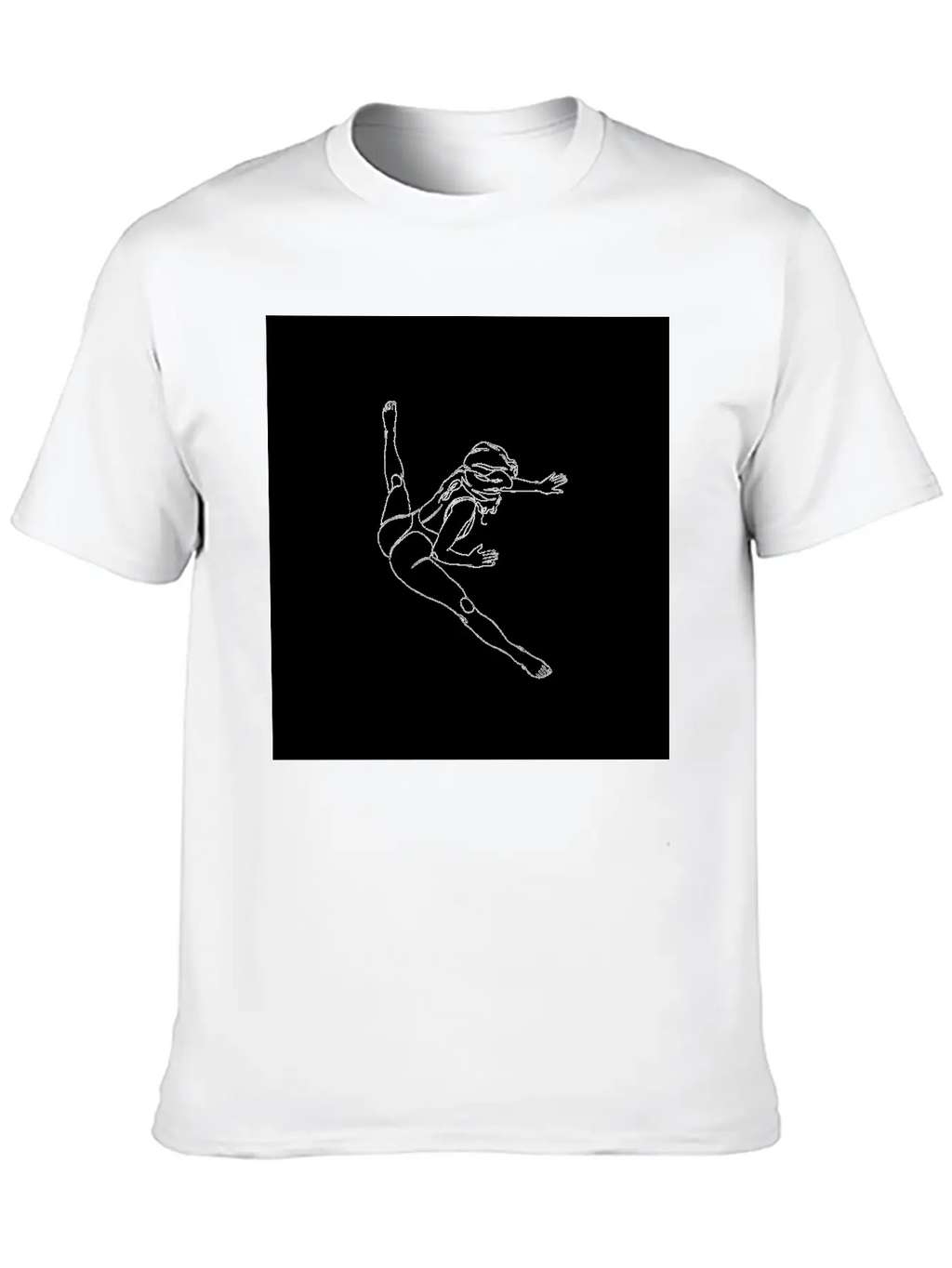 One Line Art Onelineart Digital Girl No 19 Poster Breathable Soft Cotton T-Shirt – Timeless Casual Look