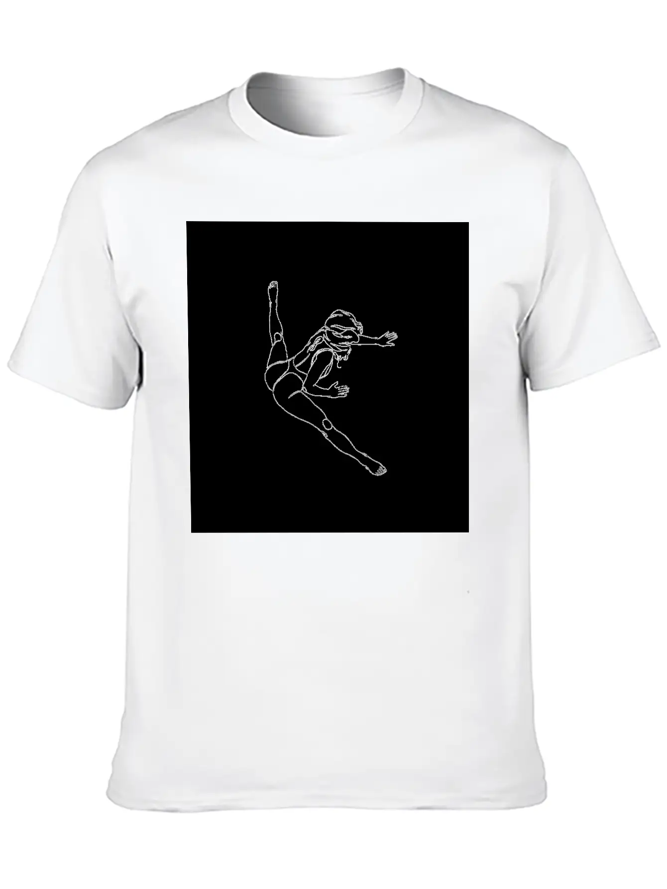 One Line Art Onelineart Digital Girl No 19 Poster Breathable Soft Cotton T-Shirt – Timeless Casual Look