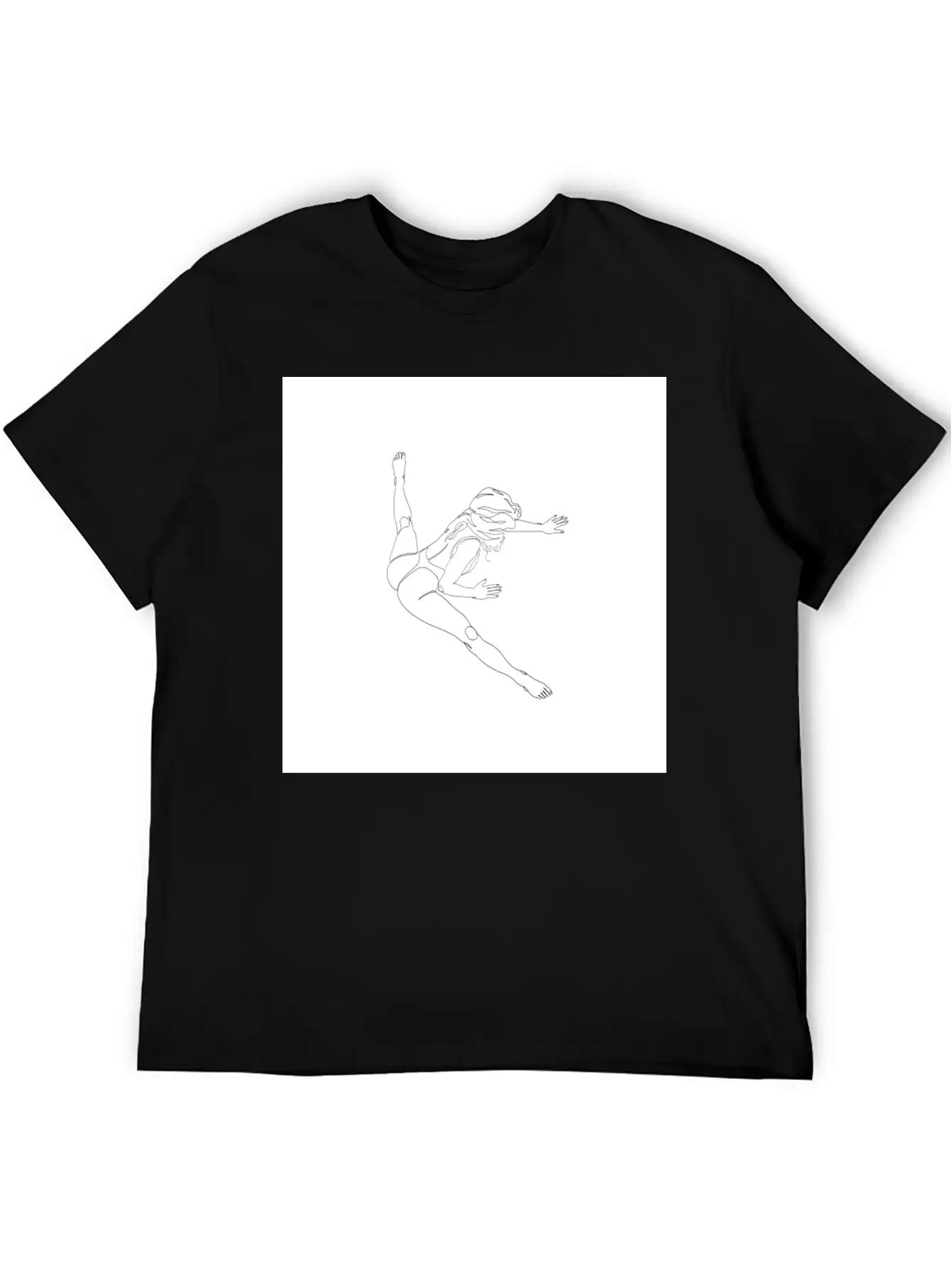 One Line Art Onelineart Digital Girl No 19 Poster Breathable Soft Cotton T-Shirt – Timeless Casual Look