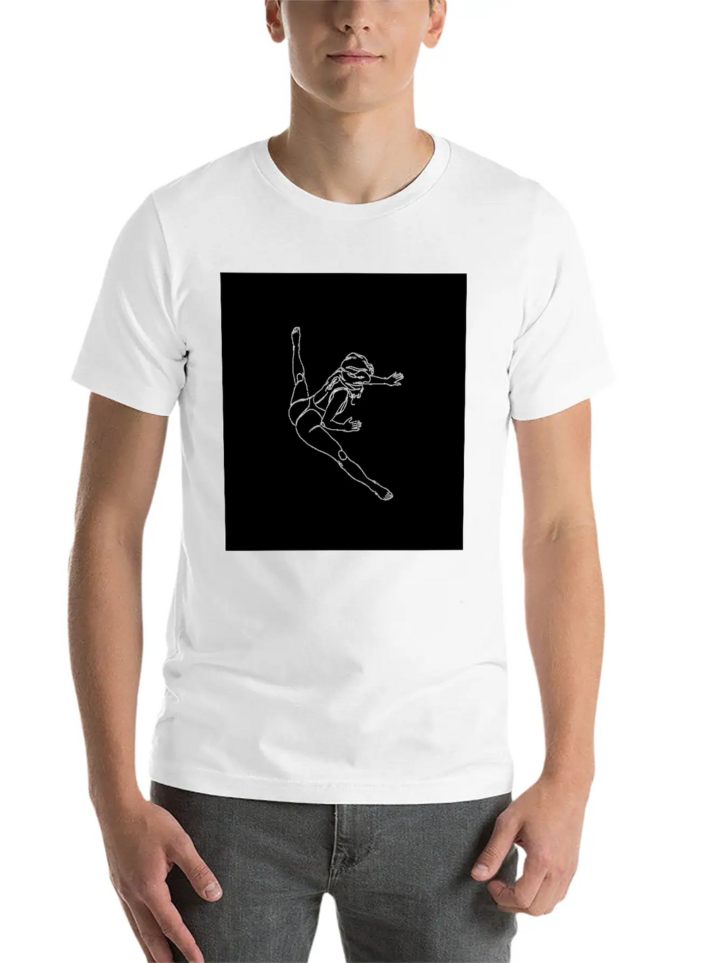 One Line Art Onelineart Digital Girl No 19 Poster Breathable Soft Cotton T-Shirt – Timeless Casual Look