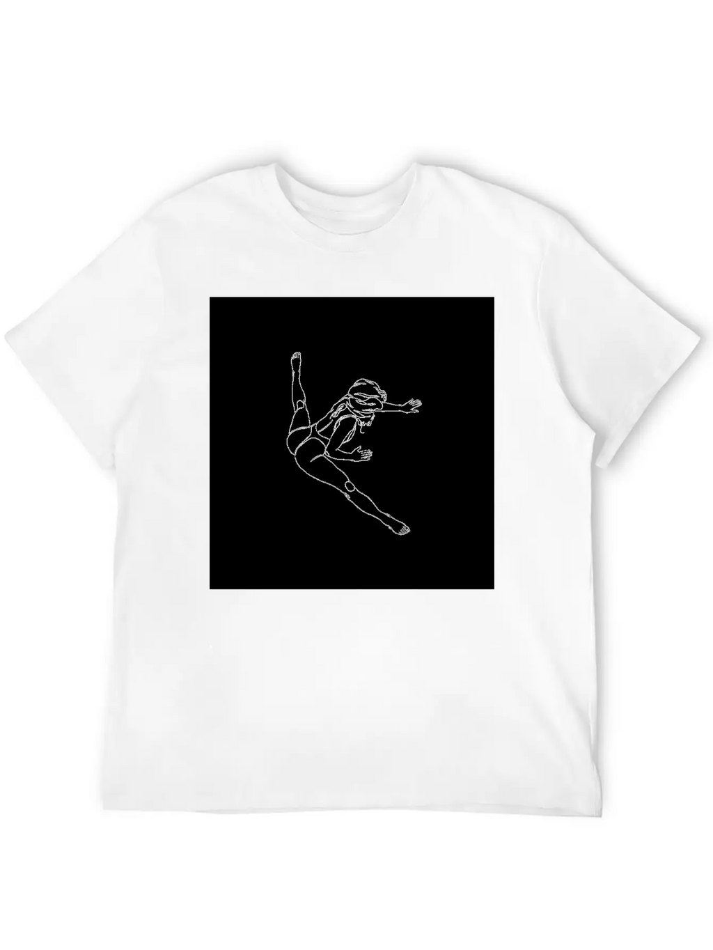 One Line Art Onelineart Digital Girl No 19 Poster Breathable Soft Cotton T-Shirt – Timeless Casual Look