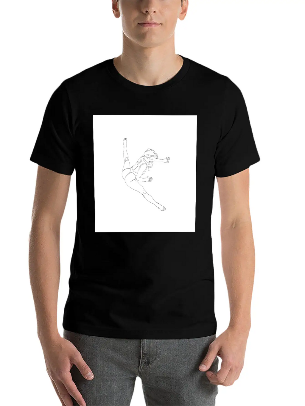 One Line Art Onelineart Digital Girl No 19 Poster Breathable Soft Cotton T-Shirt – Timeless Casual Look