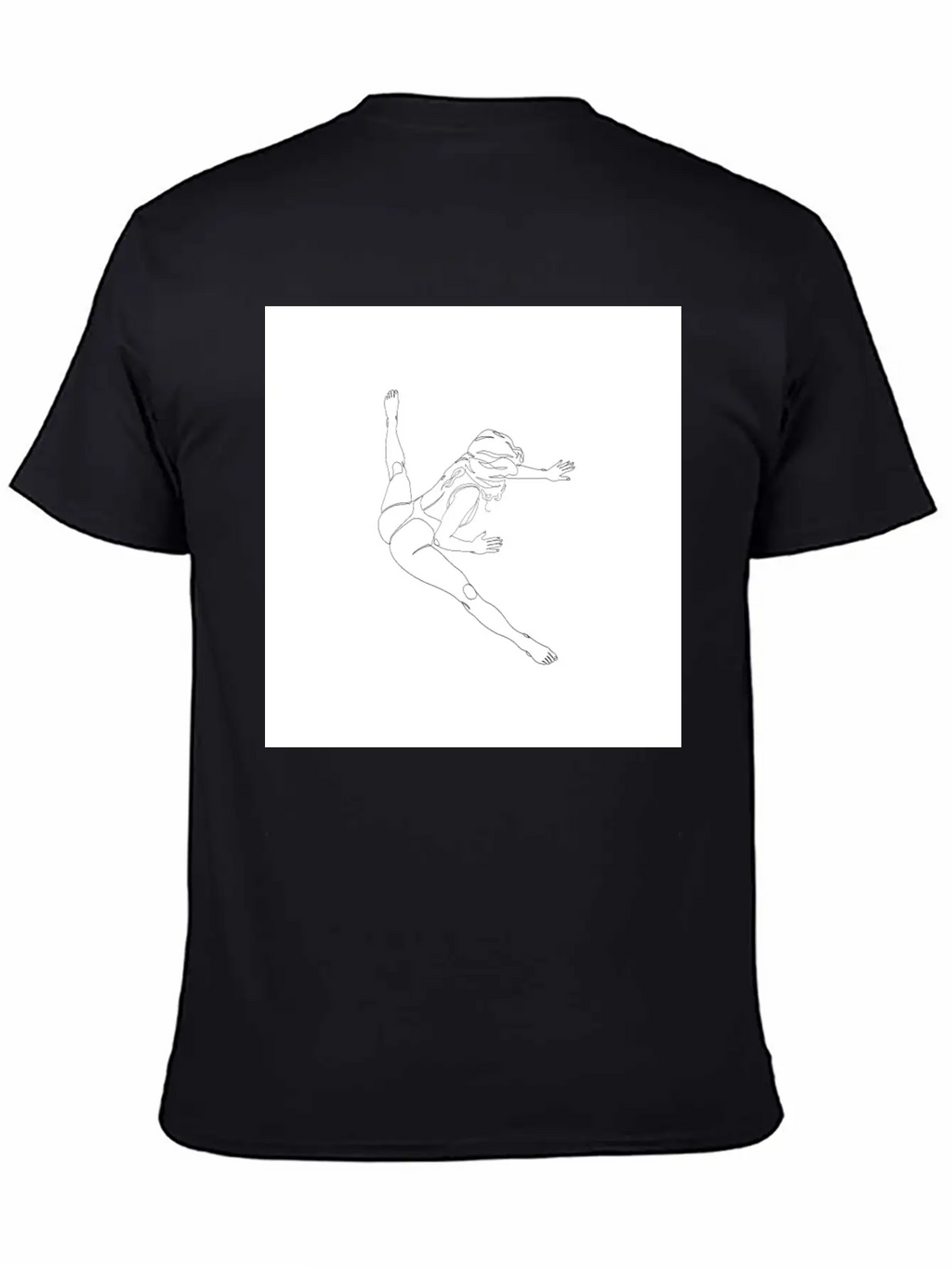 One Line Art Onelineart Digital Girl No 19 Poster Breathable Soft Cotton T-Shirt – Timeless Casual Look