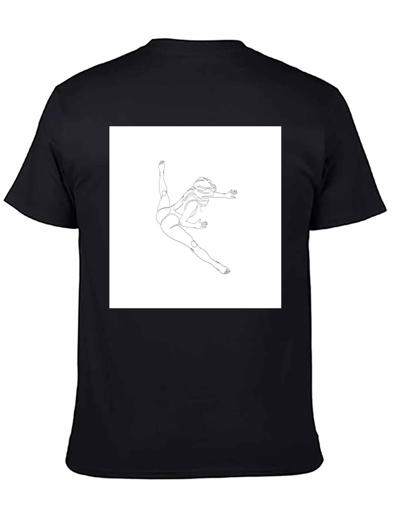 One Line Art Onelineart Digital Girl No 19 Poster Breathable Soft Cotton T-Shirt – Timeless Casual Look