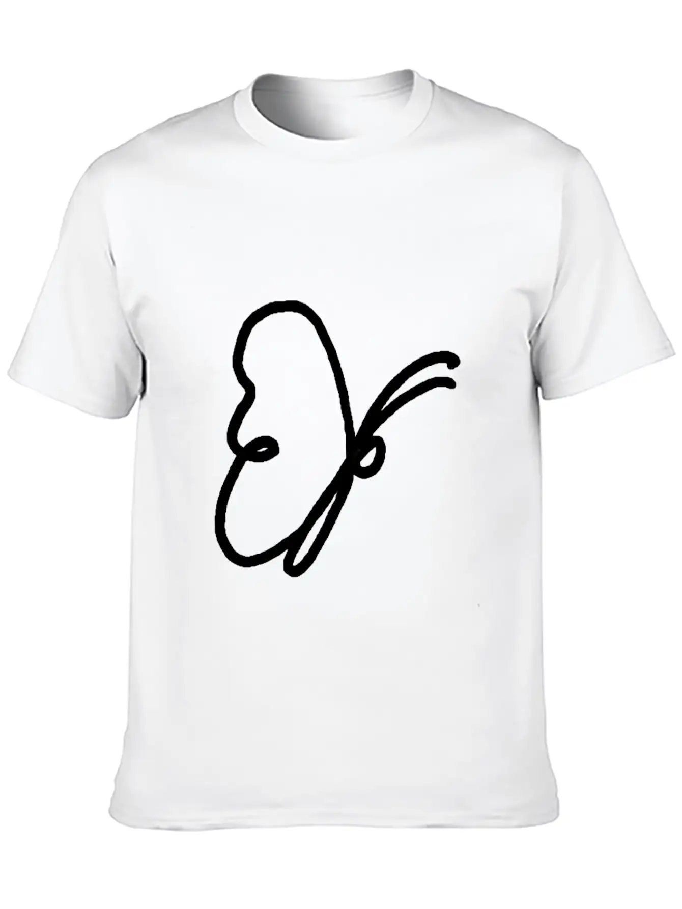 One Line Drawing Butterfly Classic Cotton Tee – Unisex Comfort For Any Season