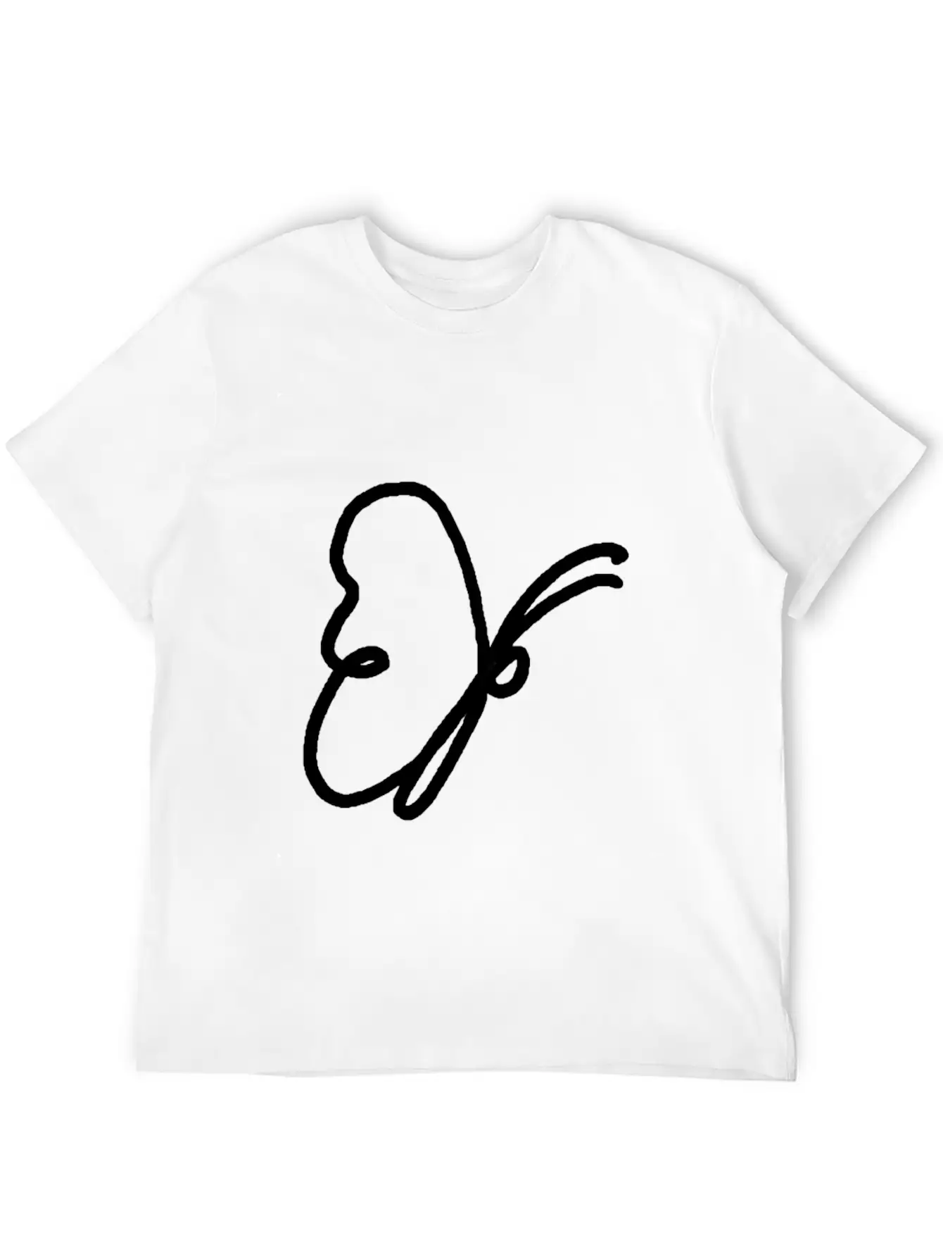 One Line Drawing Butterfly Classic Cotton Tee – Unisex Comfort For Any Season