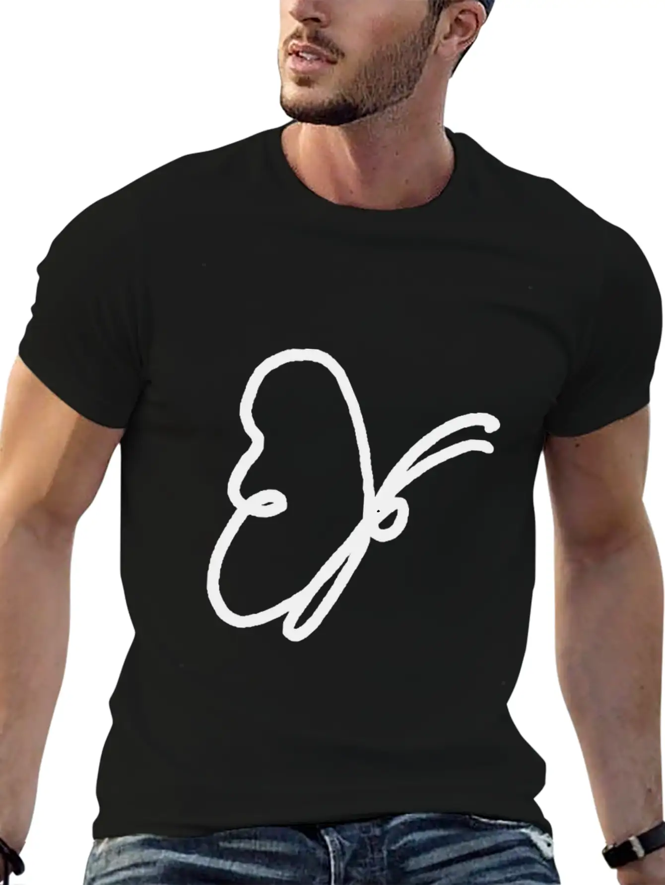 One Line Drawing Butterfly Classic Cotton Tee – Unisex Comfort For Any Season