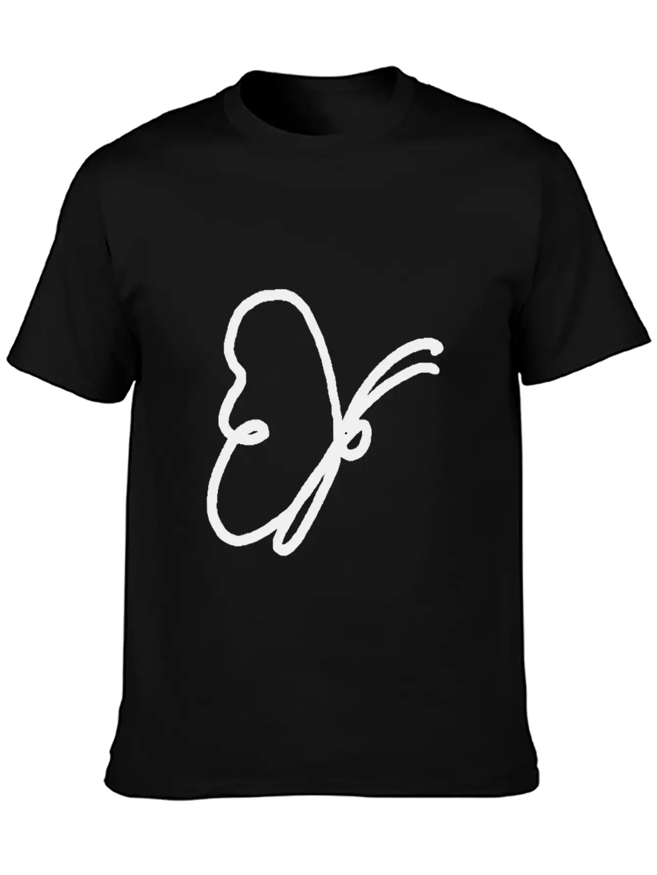One Line Drawing Butterfly Classic Cotton Tee – Unisex Comfort For Any Season