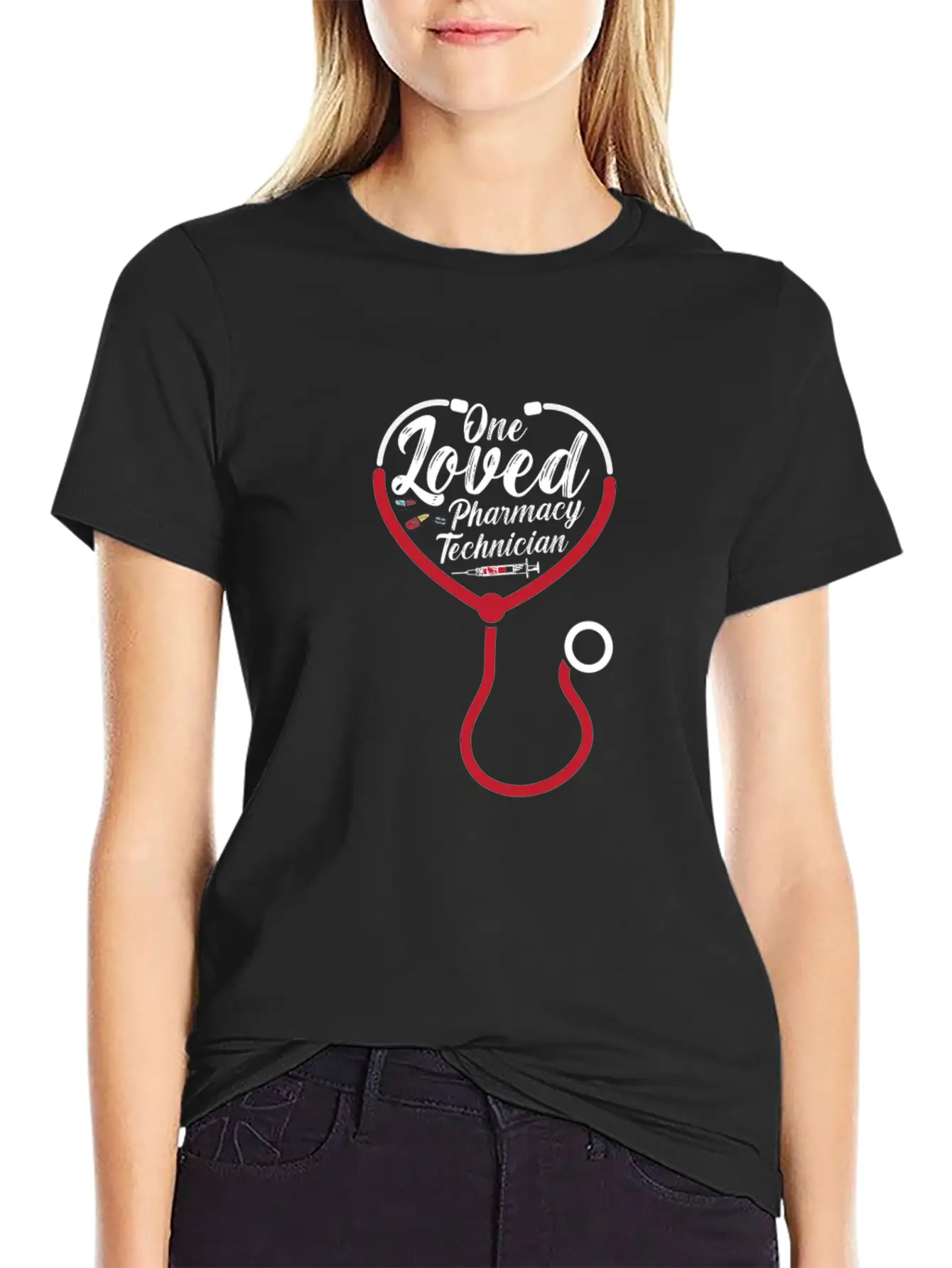 One Loved Pharmacy Technician Medicine Pharmacist Breathable Graphic T-Shirt – Perfect For Casual Days