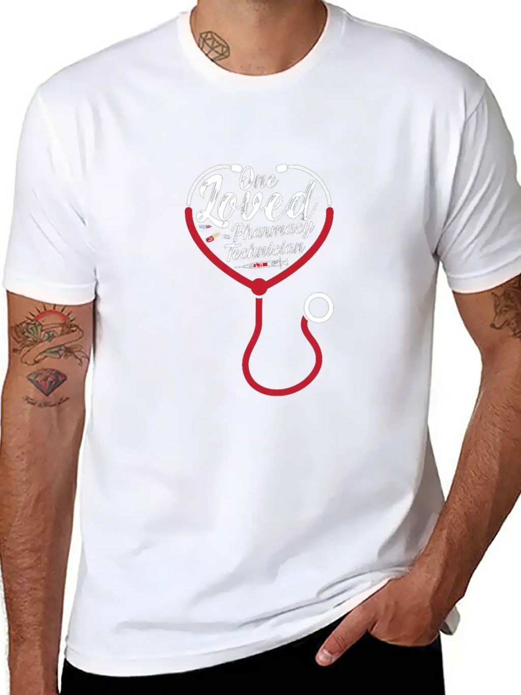 One Loved Pharmacy Technician Medicine Pharmacist Breathable Graphic T-Shirt – Perfect For Casual Days