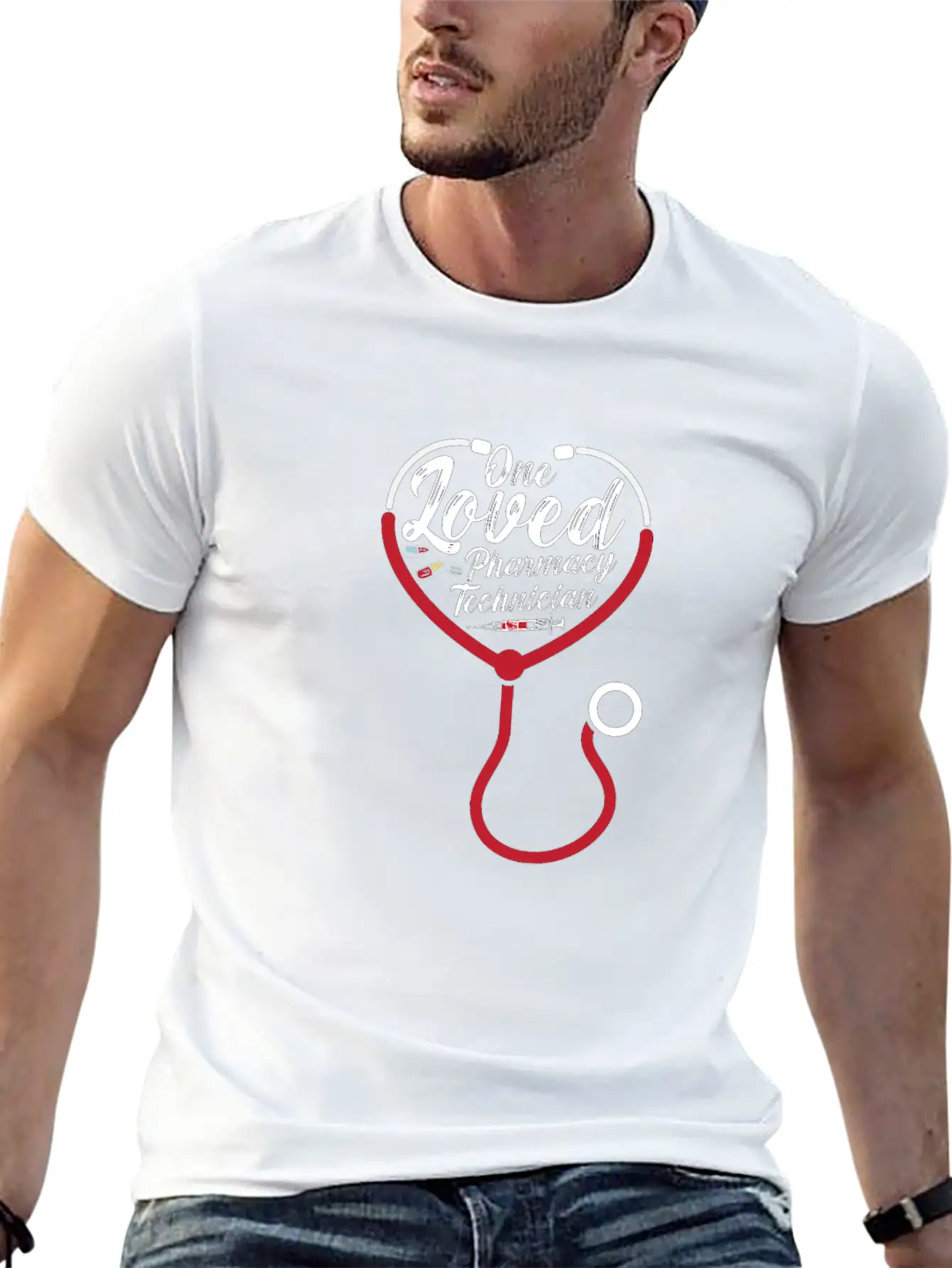One Loved Pharmacy Technician Medicine Pharmacist Breathable Graphic T-Shirt – Perfect For Casual Days