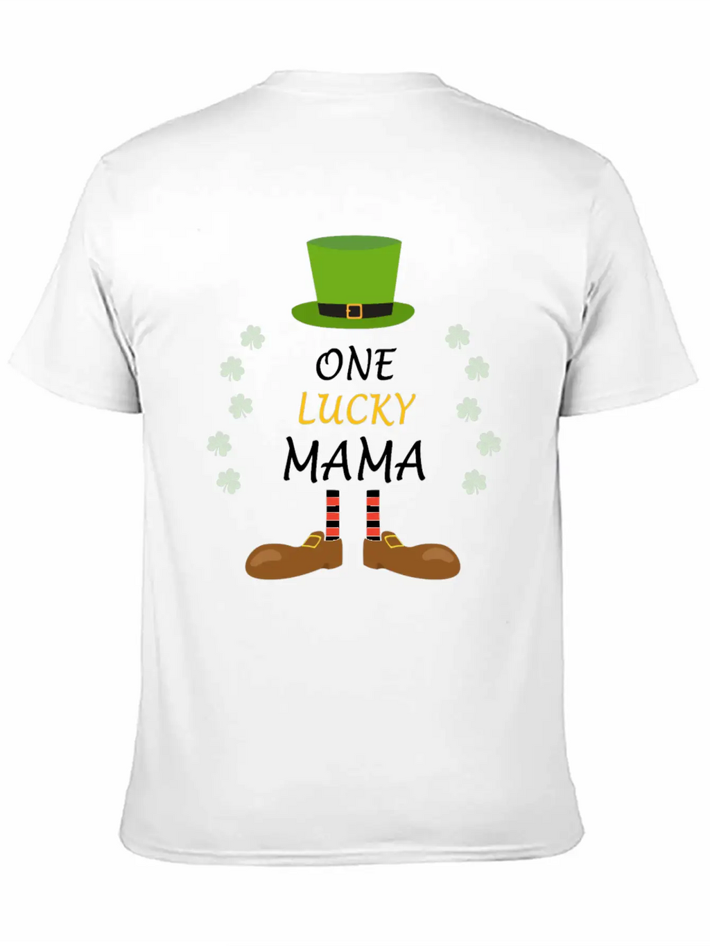 One Lucky Mama St Patricks Day Outfit Costume Gift Unisex Casual T-Shirt – Clean Design For Daily Comfort