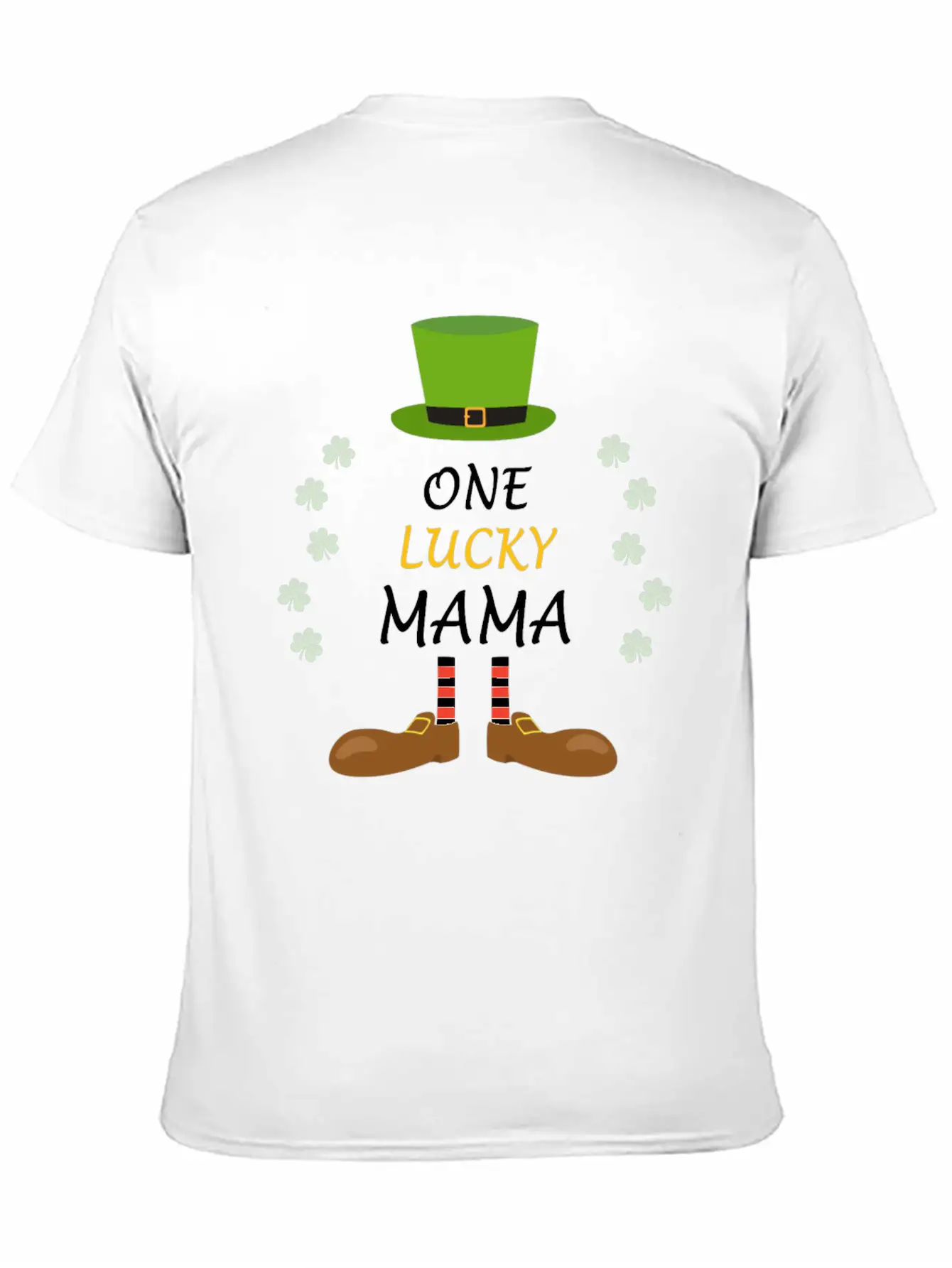 One Lucky Mama St Patricks Day Outfit Costume Gift Unisex Casual T-Shirt – Clean Design For Daily Comfort