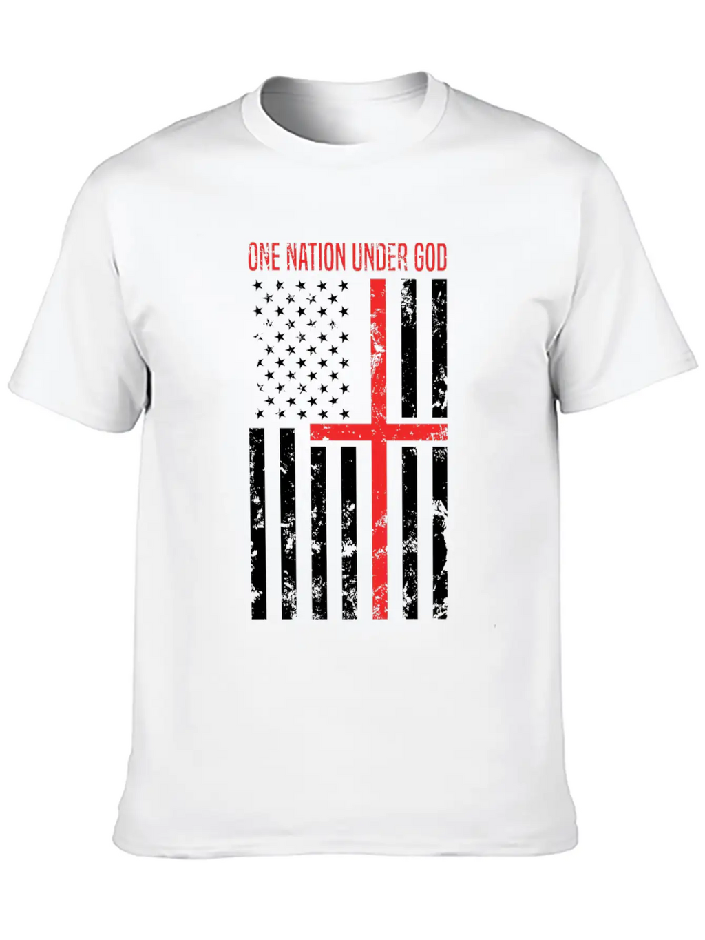 One Nation Under God Breathable Soft Cotton T-Shirt – Timeless Casual Look