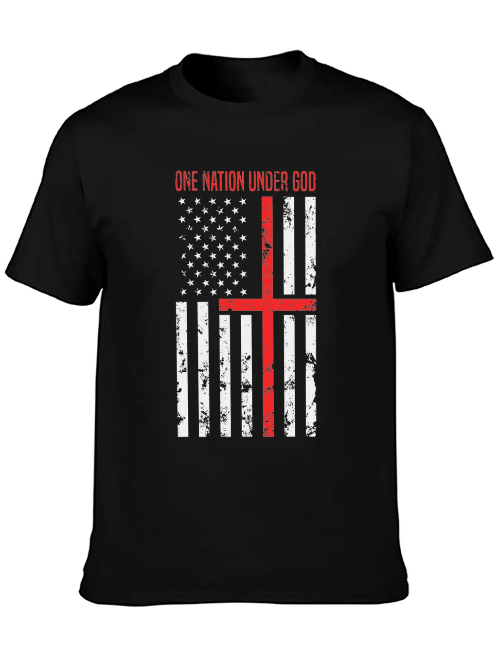 One Nation Under God Breathable Soft Cotton T-Shirt – Timeless Casual Look